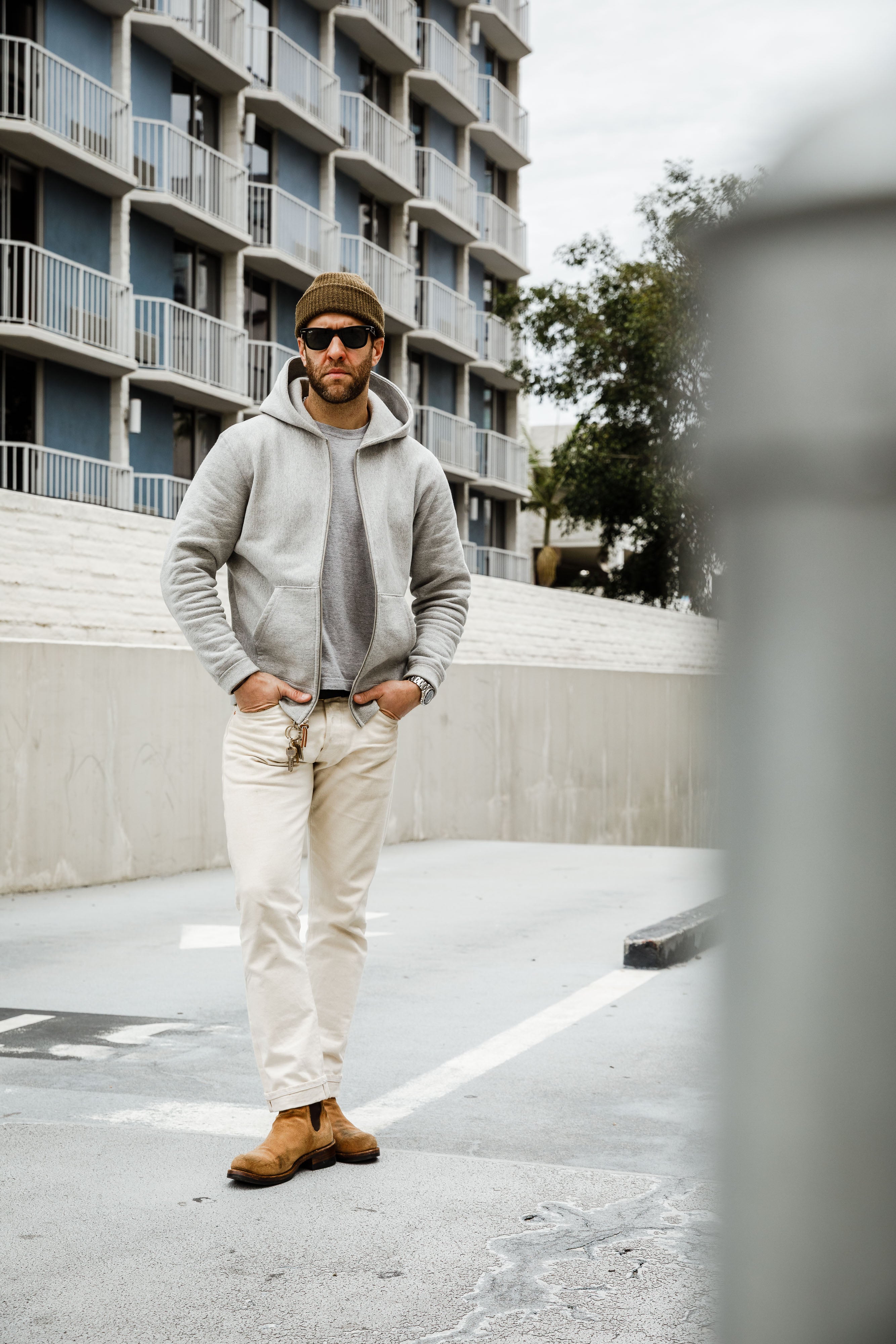 3sixteen - Heavyweight Zip Hoody - Grey