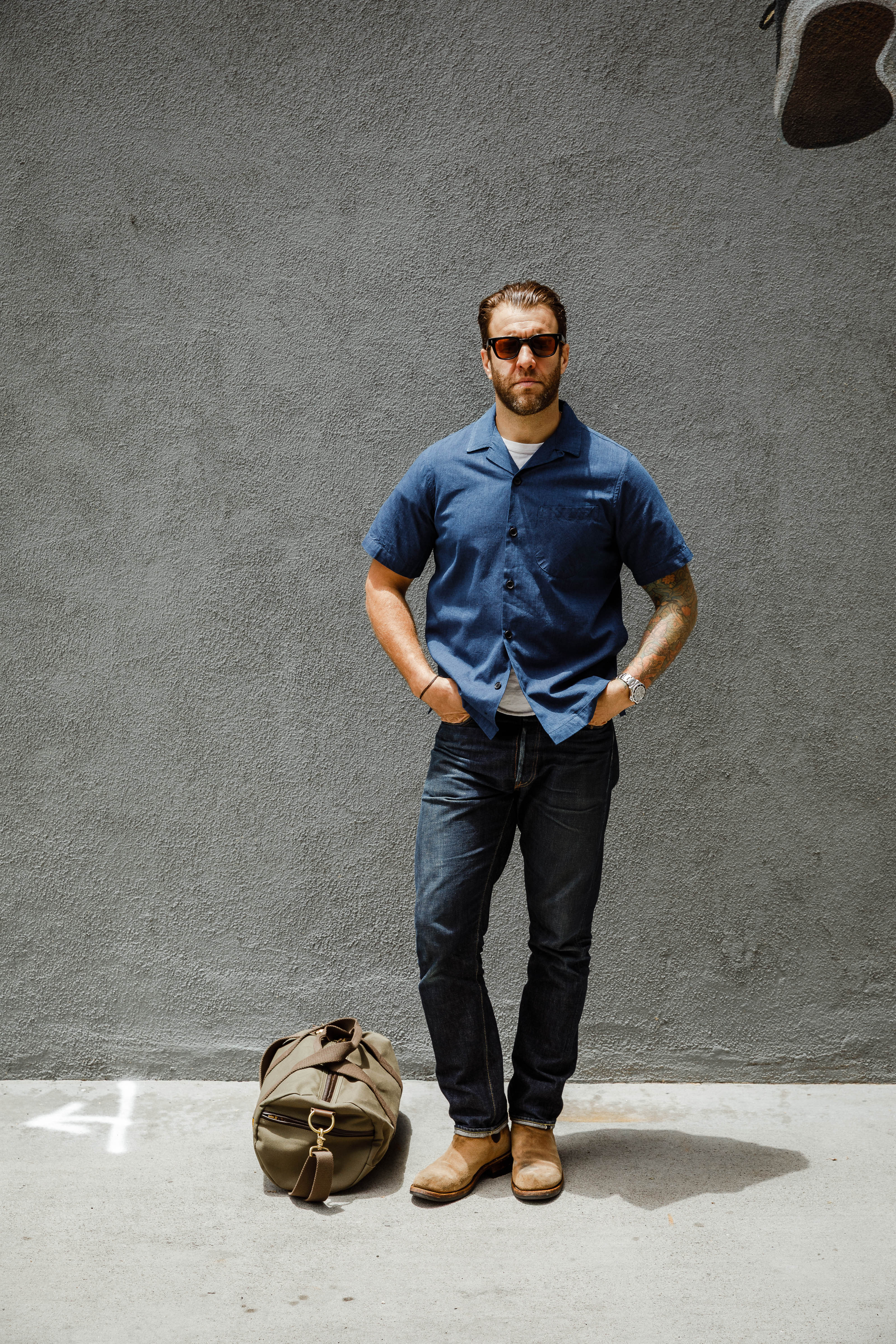 Benzak Denim Developers - Holiday Shirt - 5 oz. Double Indigo Chambray