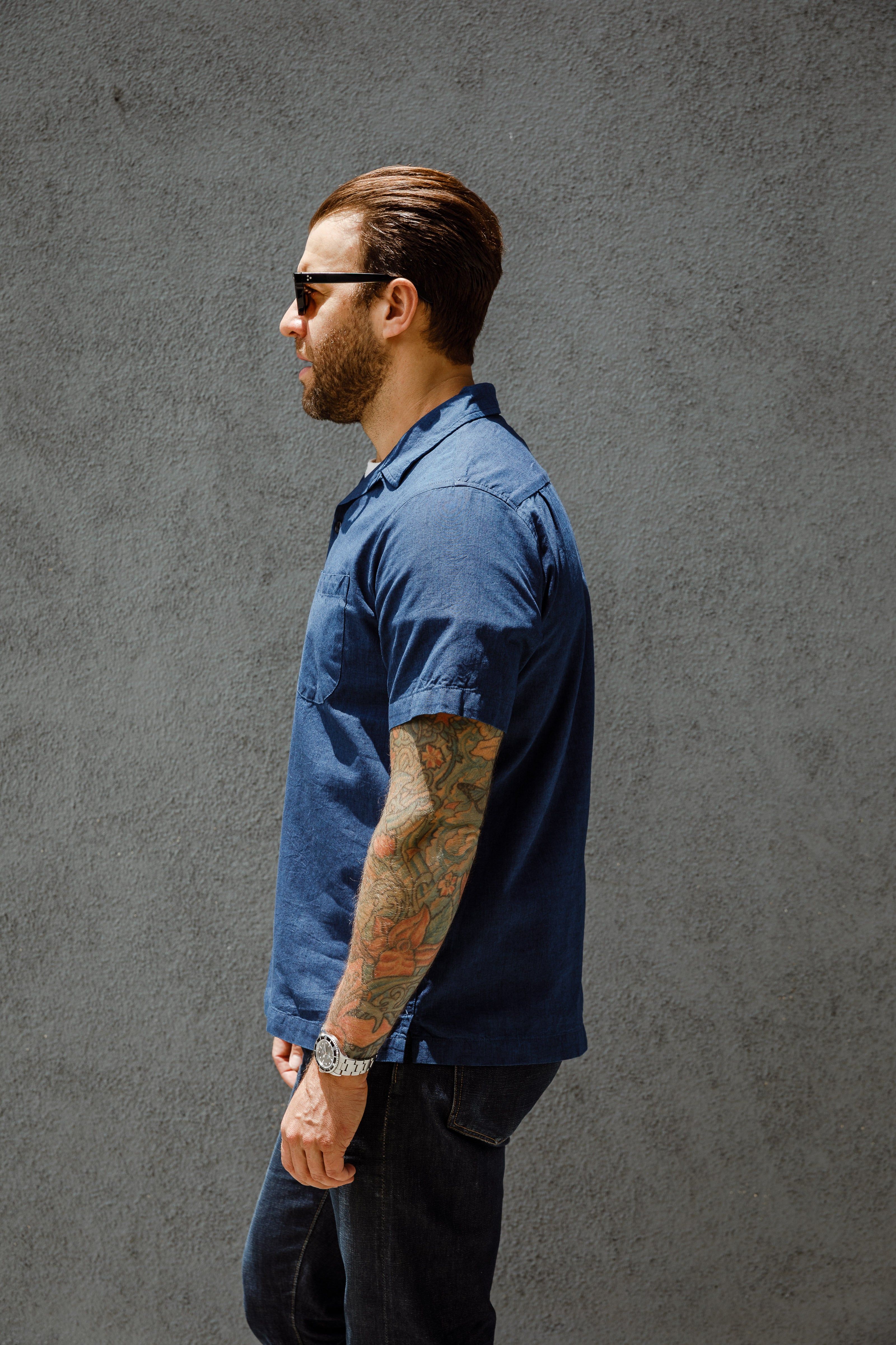 Benzak Denim Developers - Holiday Shirt - 5 oz. Double Indigo Chambray