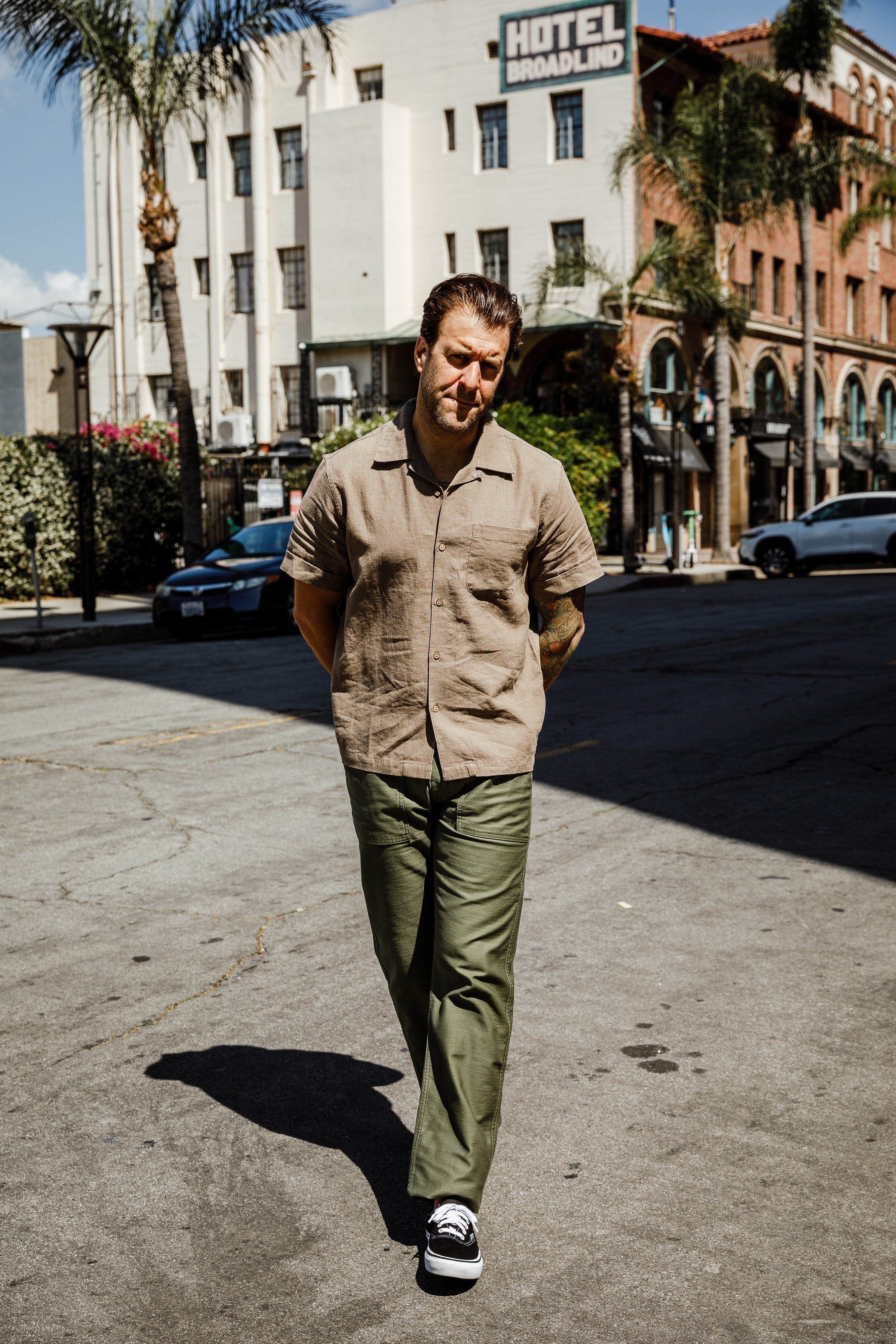 3sixteen - Vacation Shirt - Almond Linen