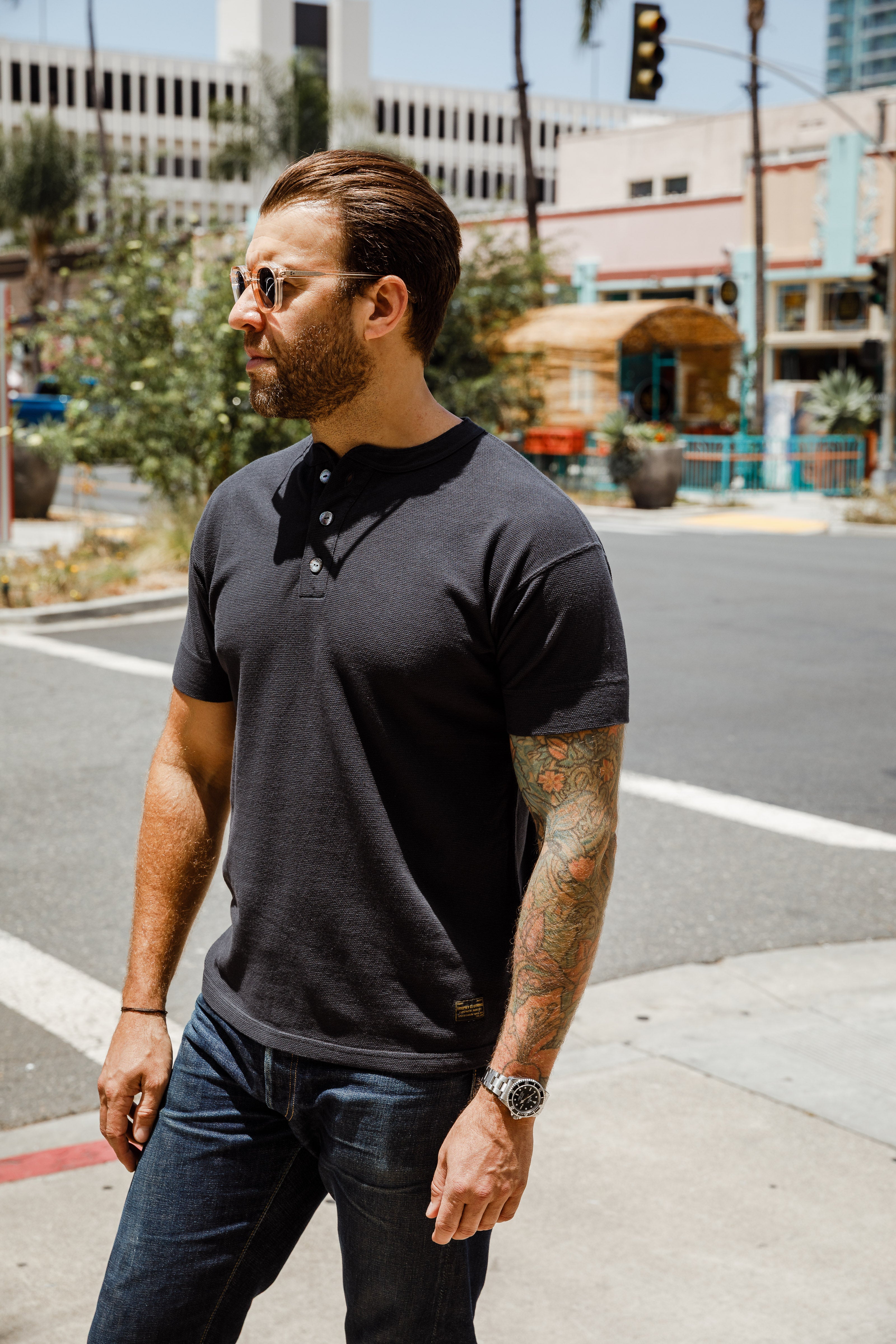 Trophy Clothing - Utility Mil S/S Henley - Charcoal