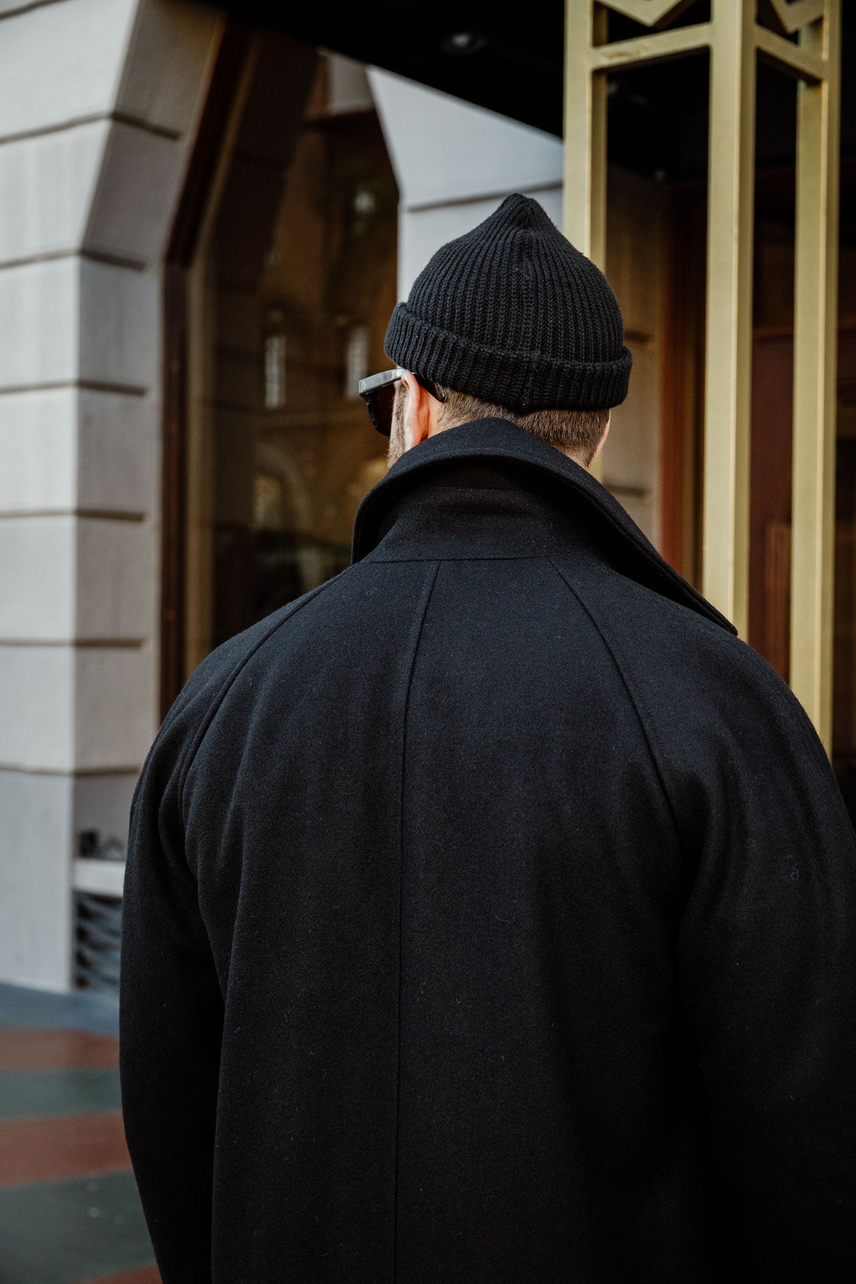 HANSEN - Sigurd Long Lined Wool Coat - Solid Black