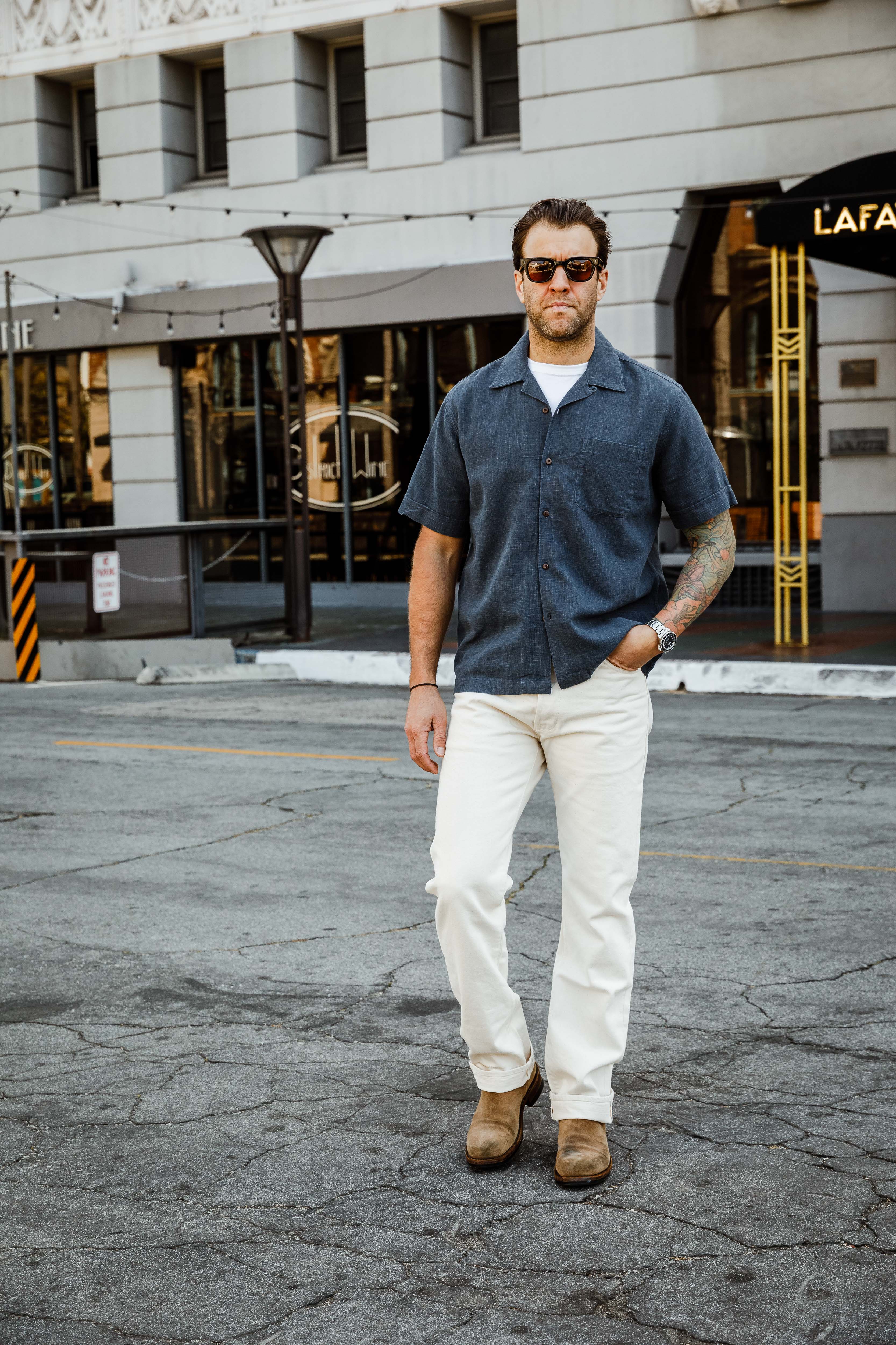 Benzak Denim Developers - B-02 Regular Straight - 14 oz. Rinsed Ecru Selvedge