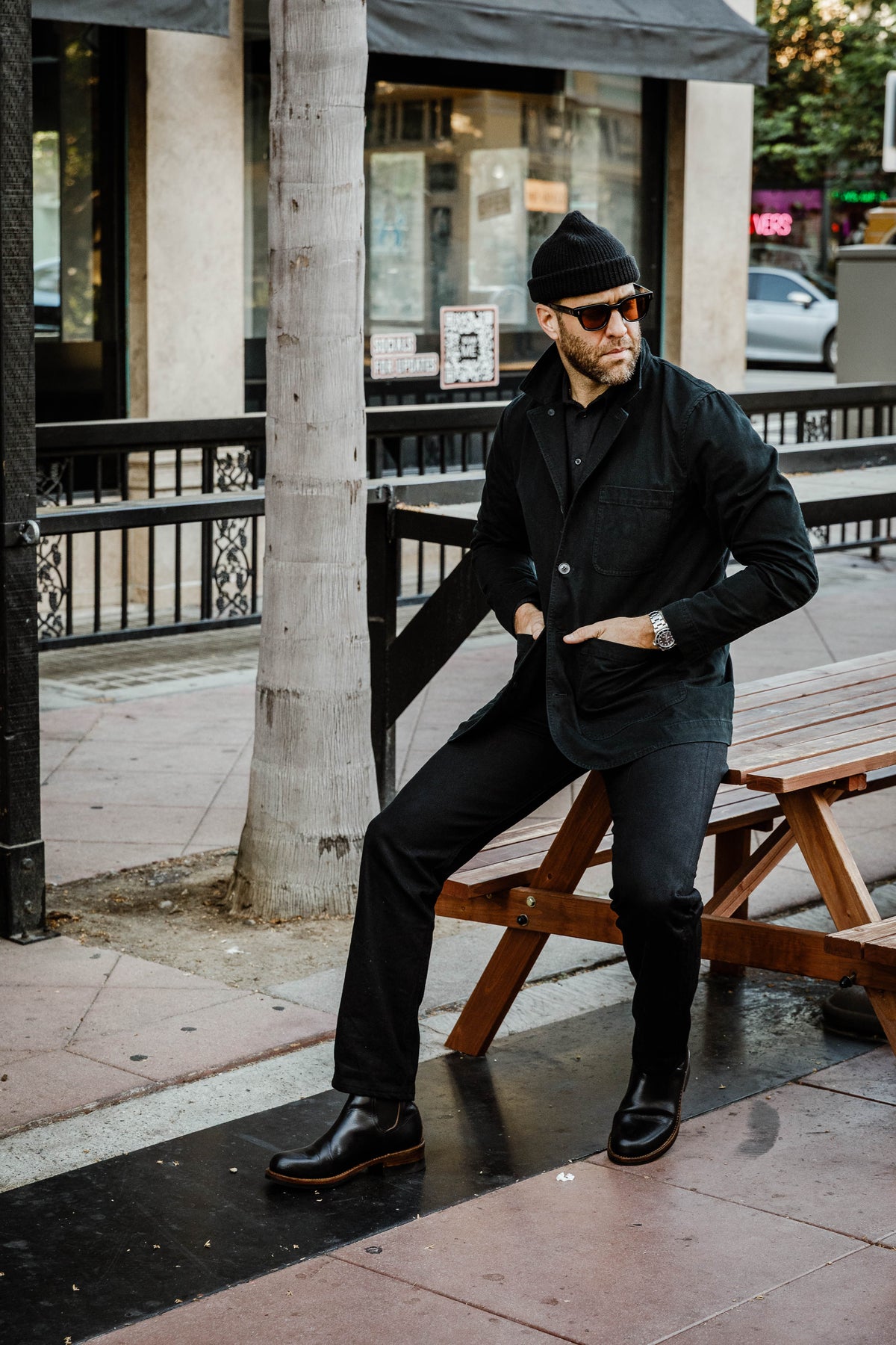 Hansen - Josuf Casual 'Chore' Blazer - Black