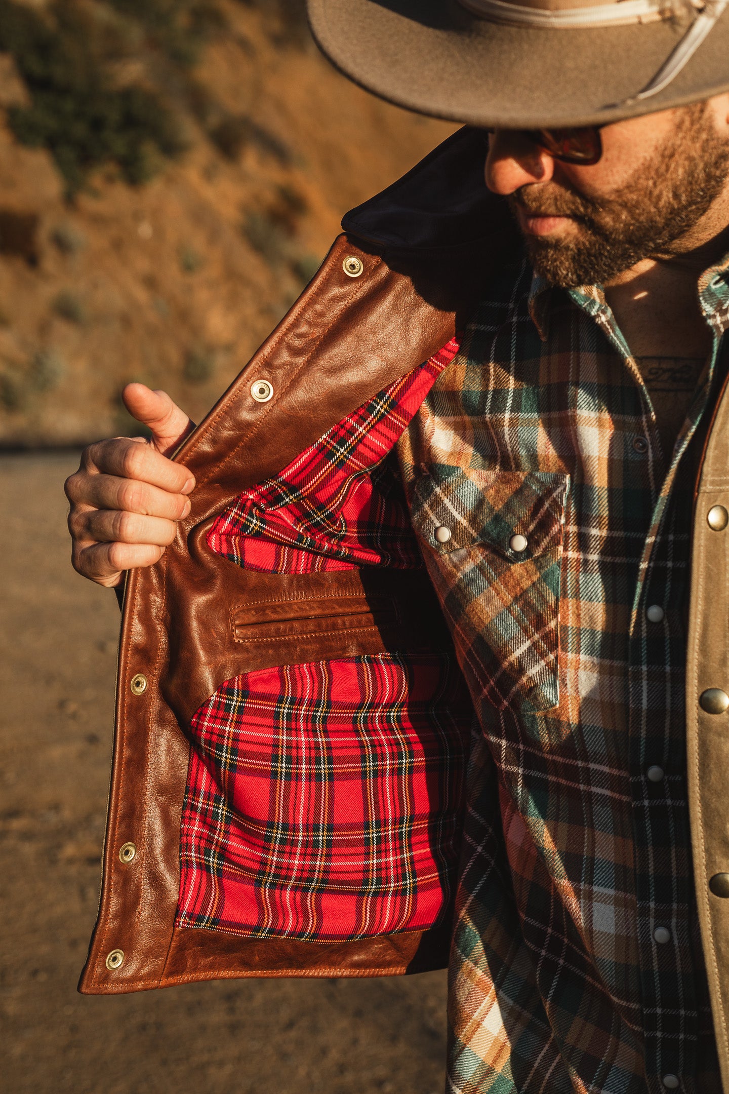 ButterScotch x Vanson - Territory Jacket - Tan Waxed Canvas