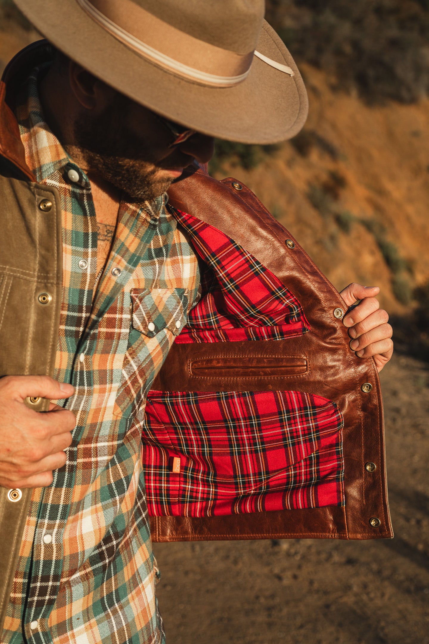 ButterScotch x Vanson - Territory Jacket - Tan Waxed Canvas