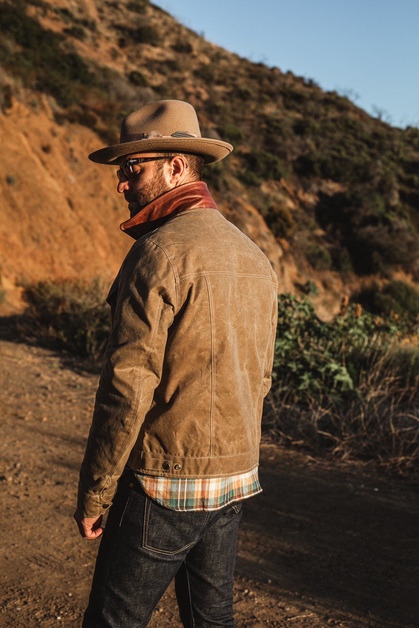 ButterScotch x Vanson - Territory Jacket - Tan Waxed Canvas