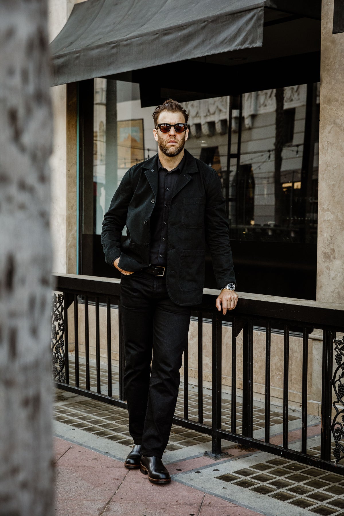 Hansen - Josuf Casual 'Chore' Blazer - Black