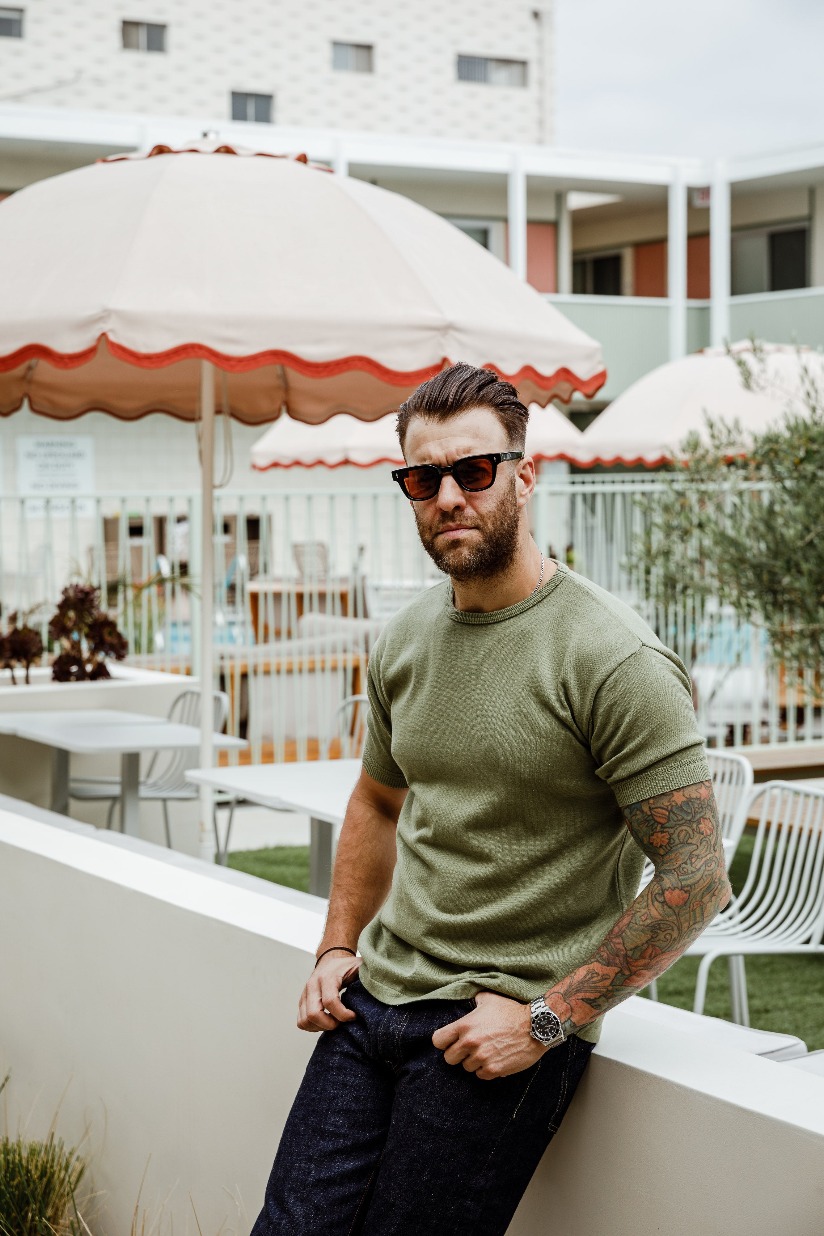 Addict Clothes - Knit Tee - Faded Green