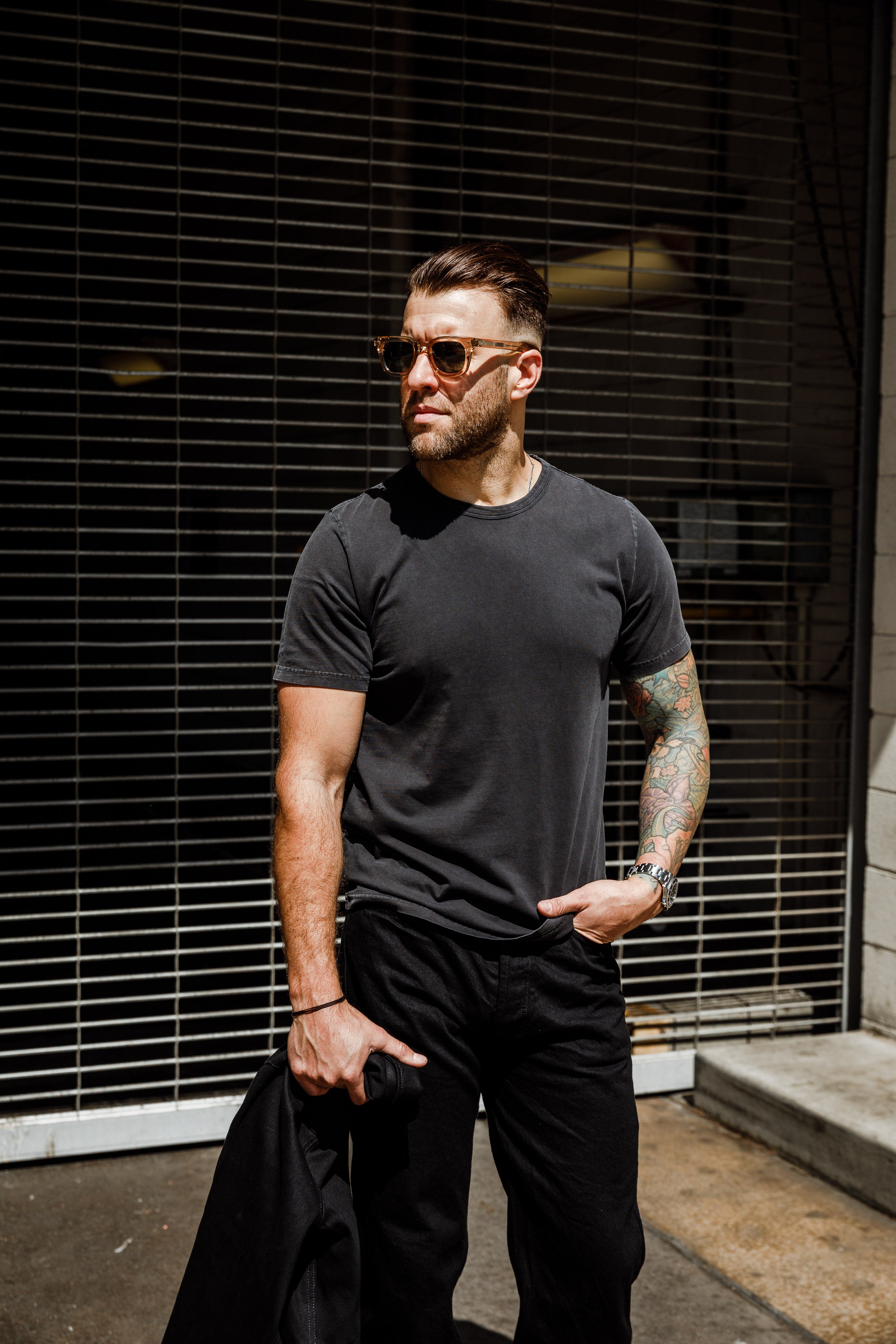 Benzak Denim Developers - BT-08 Classic Tee - Graphite Black