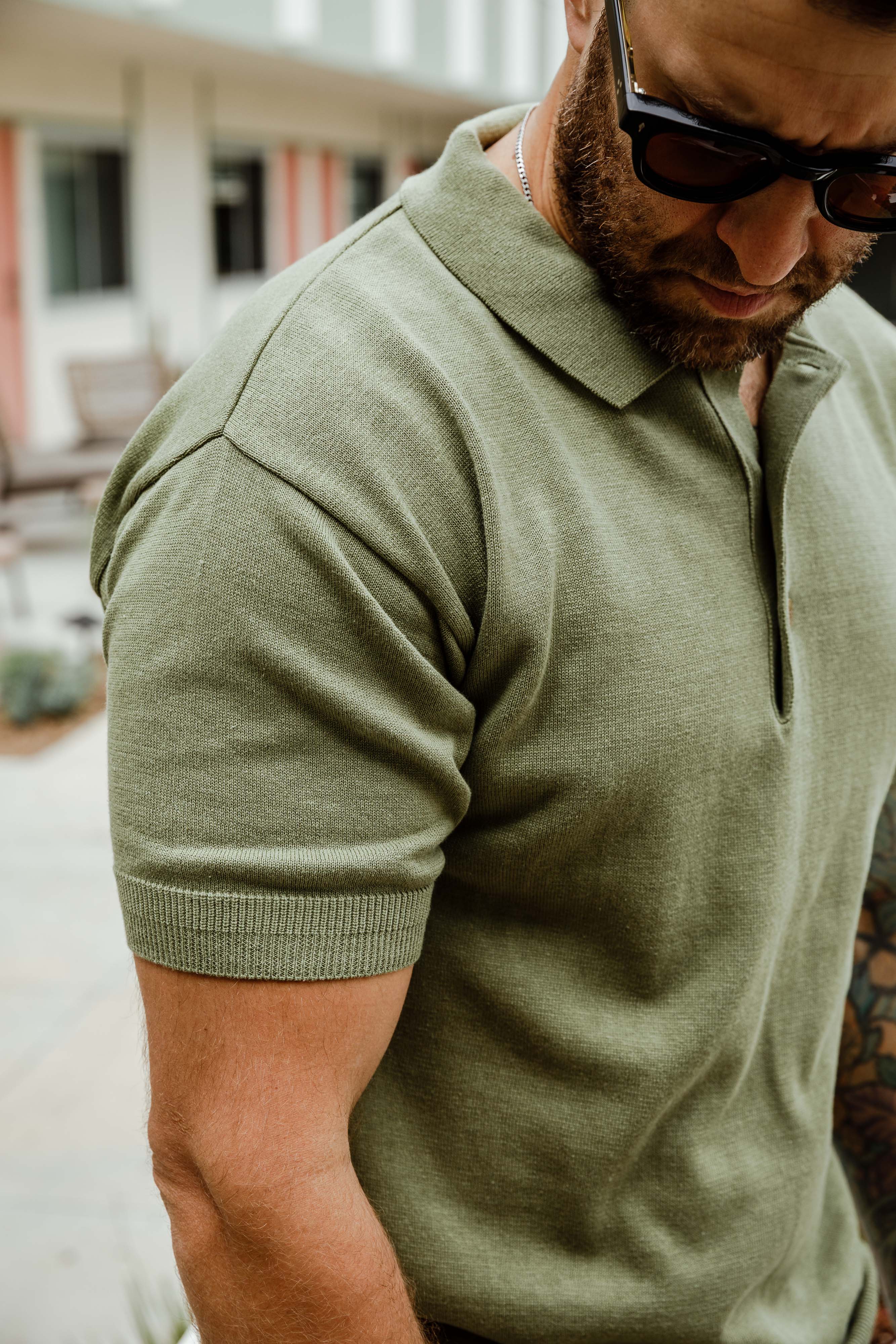 Addict Clothes - Short Sleeve Polo - Faded Green