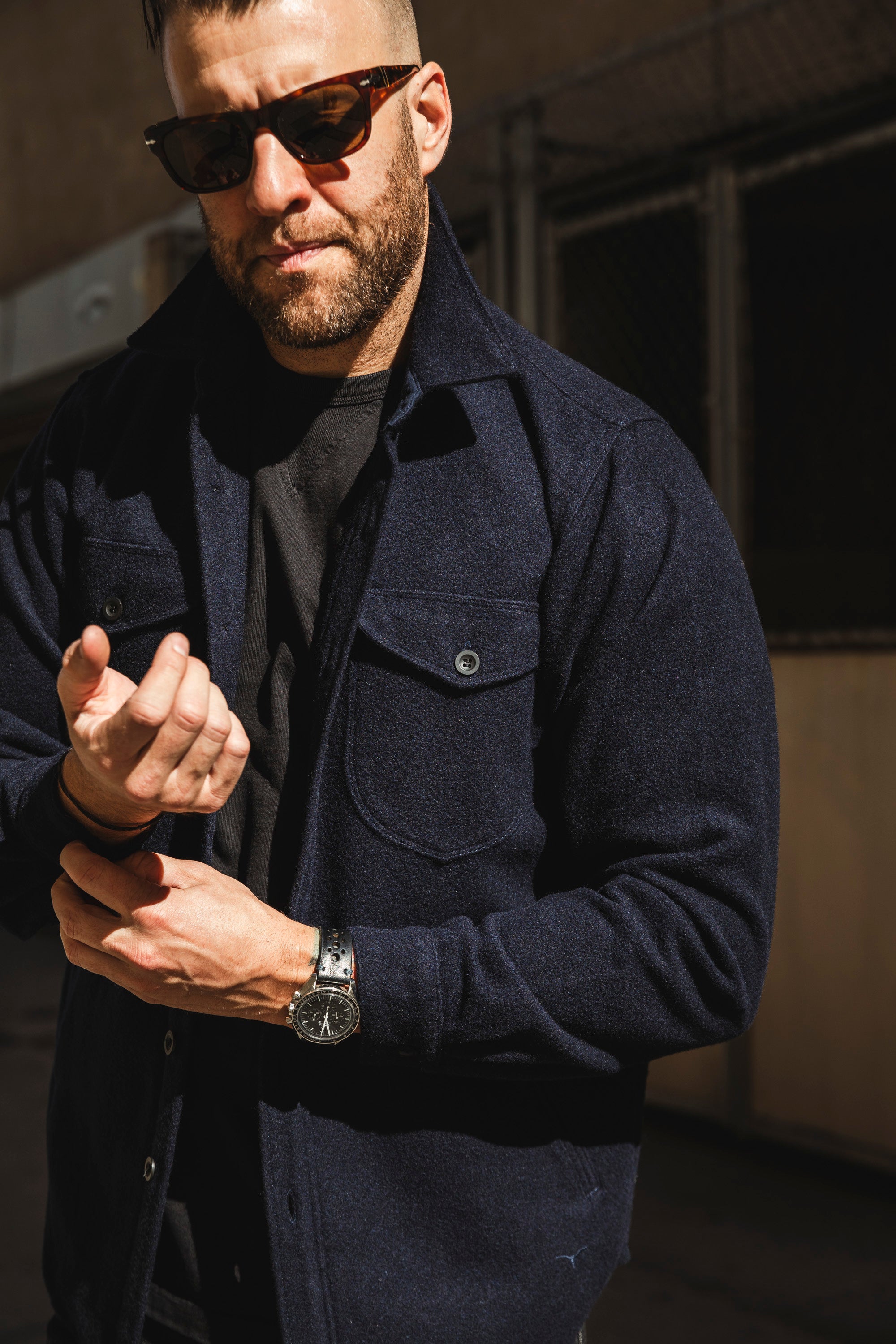 Benzak Denim Developers - CPO OverShirt - 14 oz Dark Navy Wool