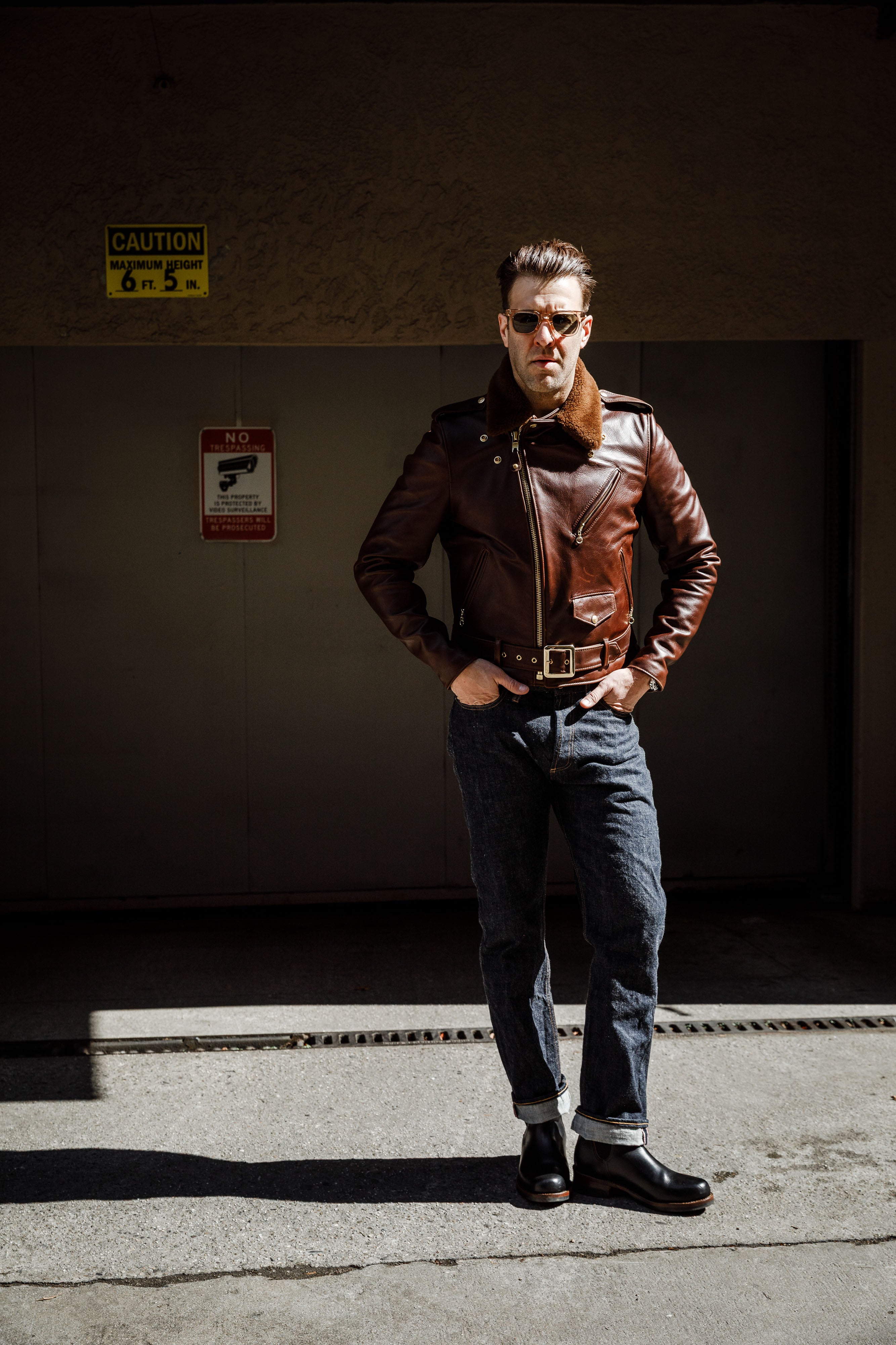 Schott N.Y.C - P656H - Chocolate Brown Horsehide