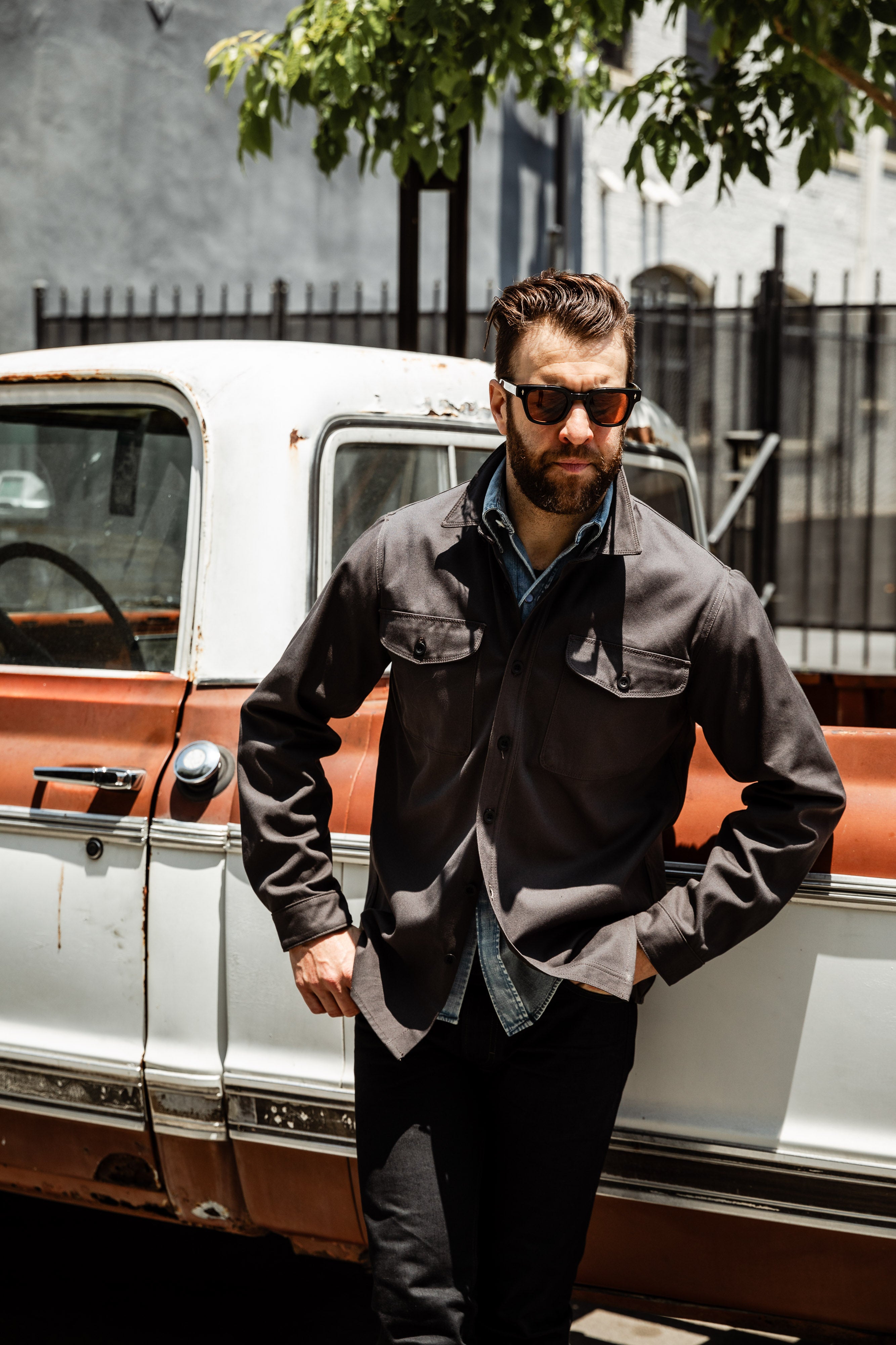 Benzak Denim Developers - Scout Overshirt - 9oz Slate Selvedge Duck Canvas
