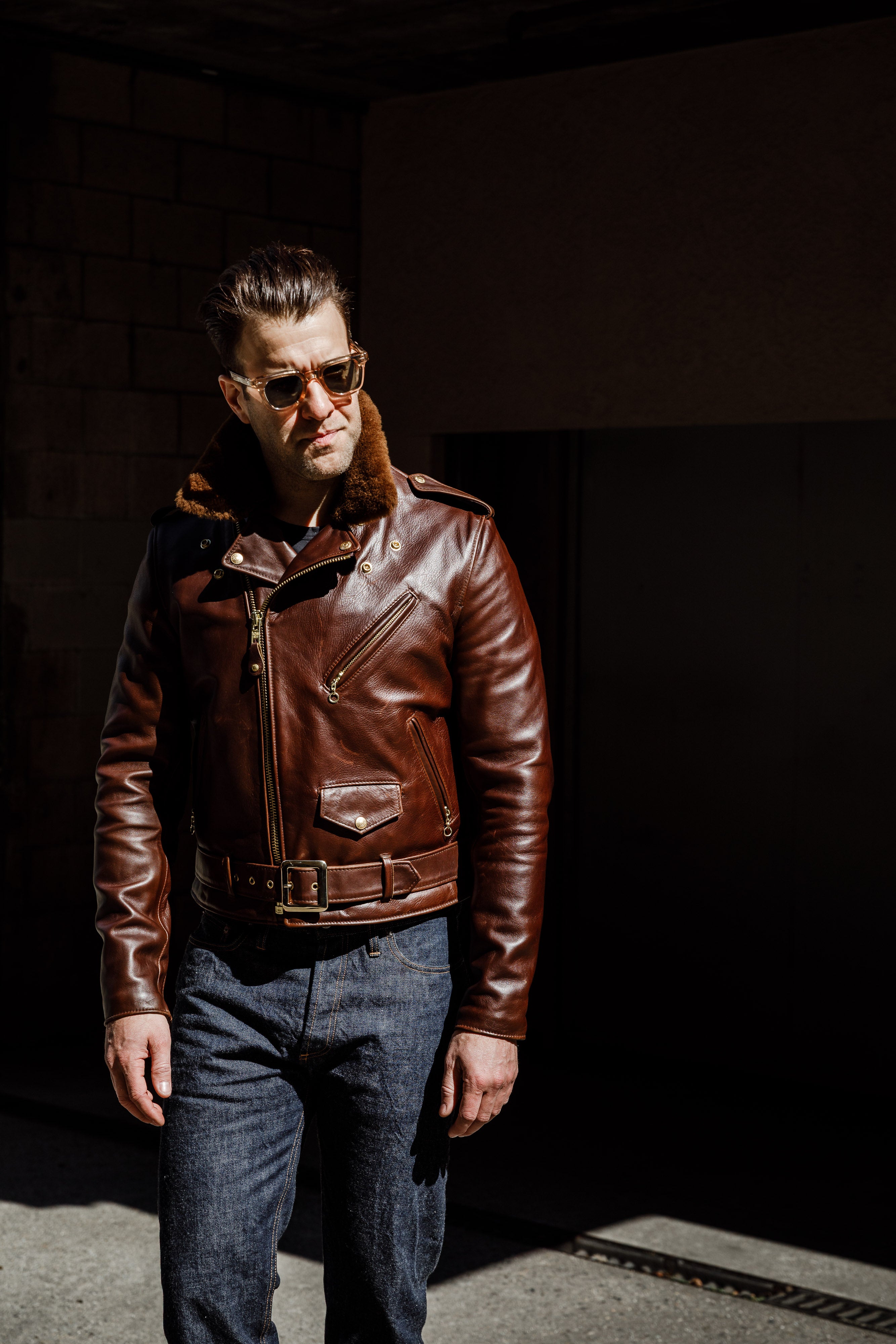 Schott N.Y.C - P656H - Chocolate Brown Horsehide