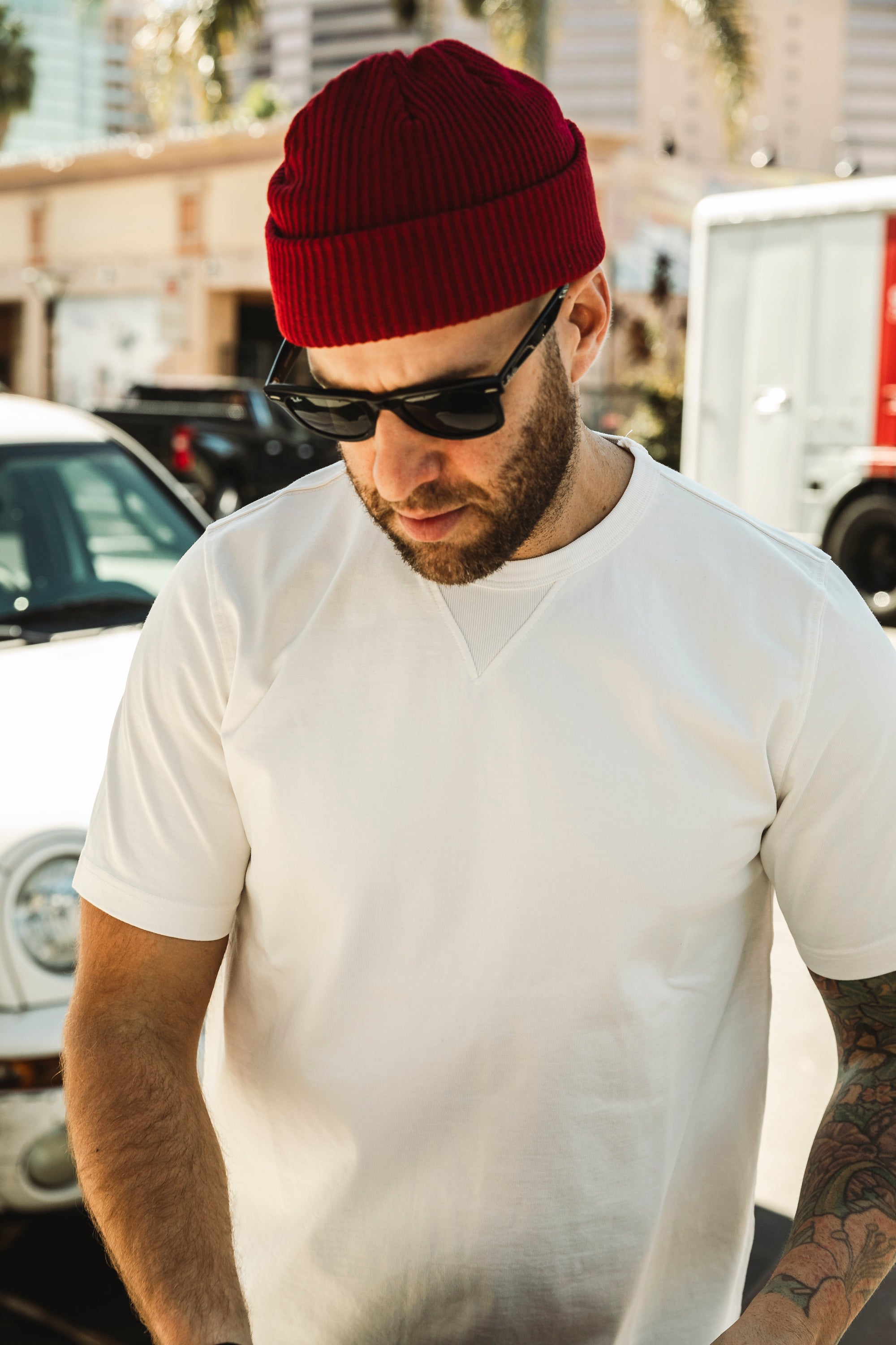 Benzak Denim Developers - Heavy Jersey Gusset Tee - Off White