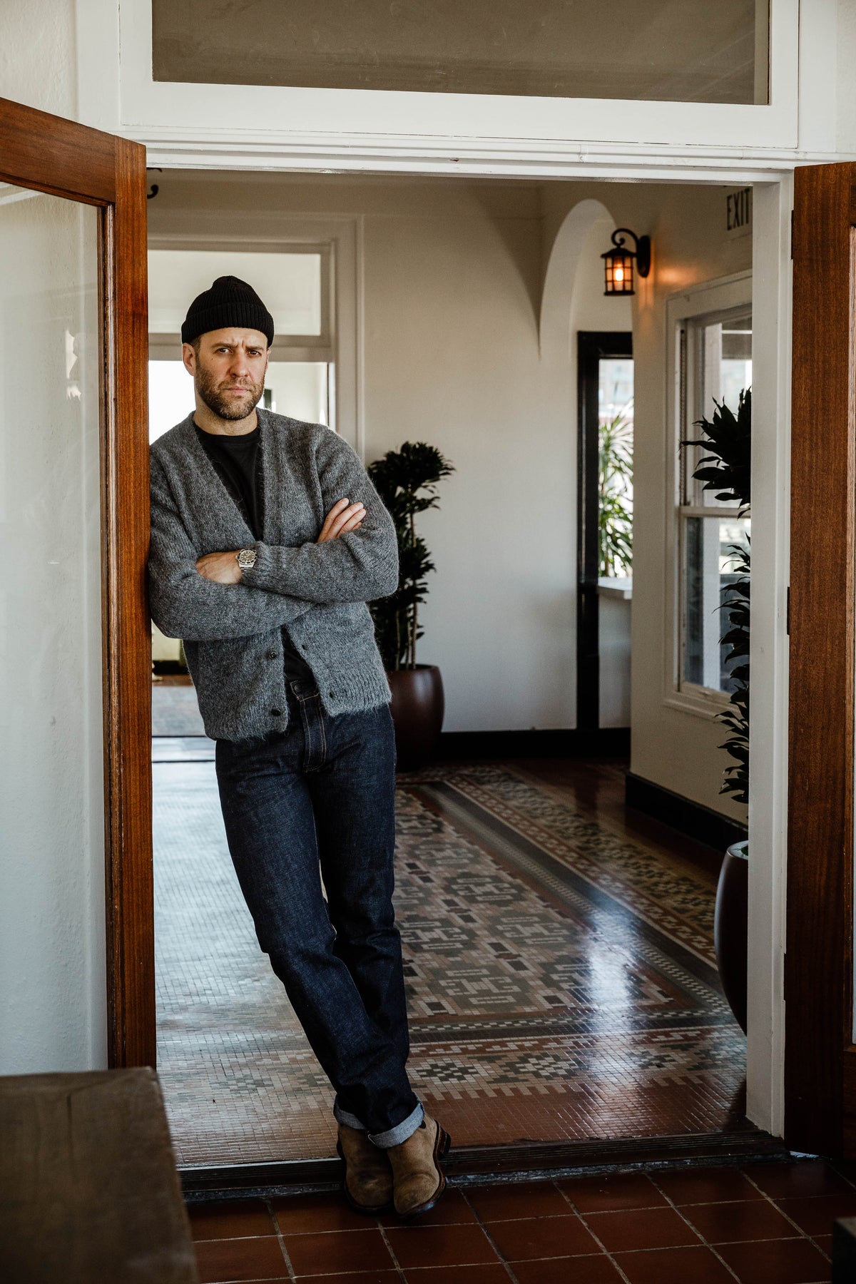 3sixteen - Classic Cardigan - Pewter Alpaca