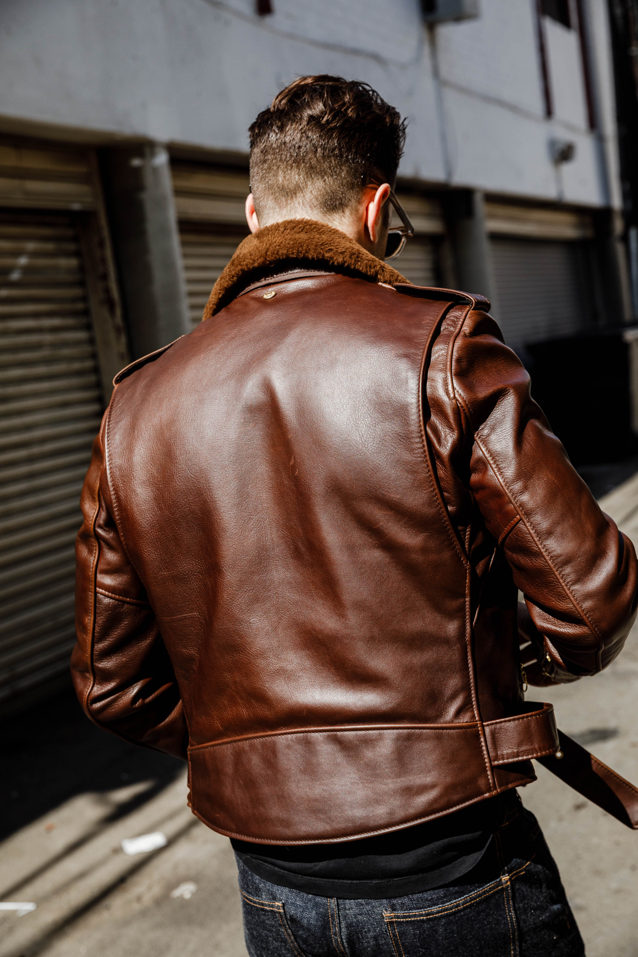 Schott N.Y.C - P656H - Chocolate Brown Horsehide