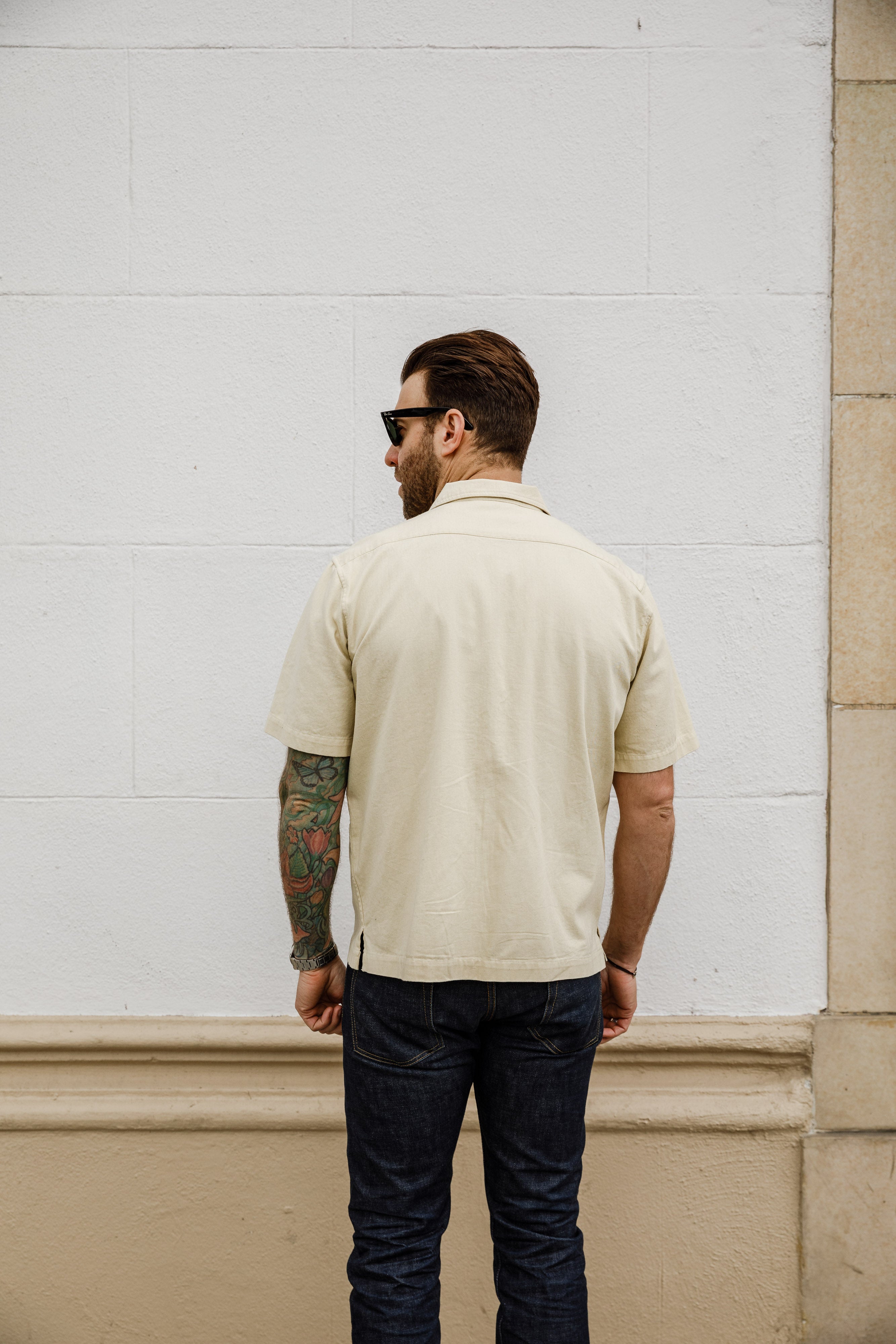 3sixteen - Short Sleeve Work Shirt - Ecru Twill