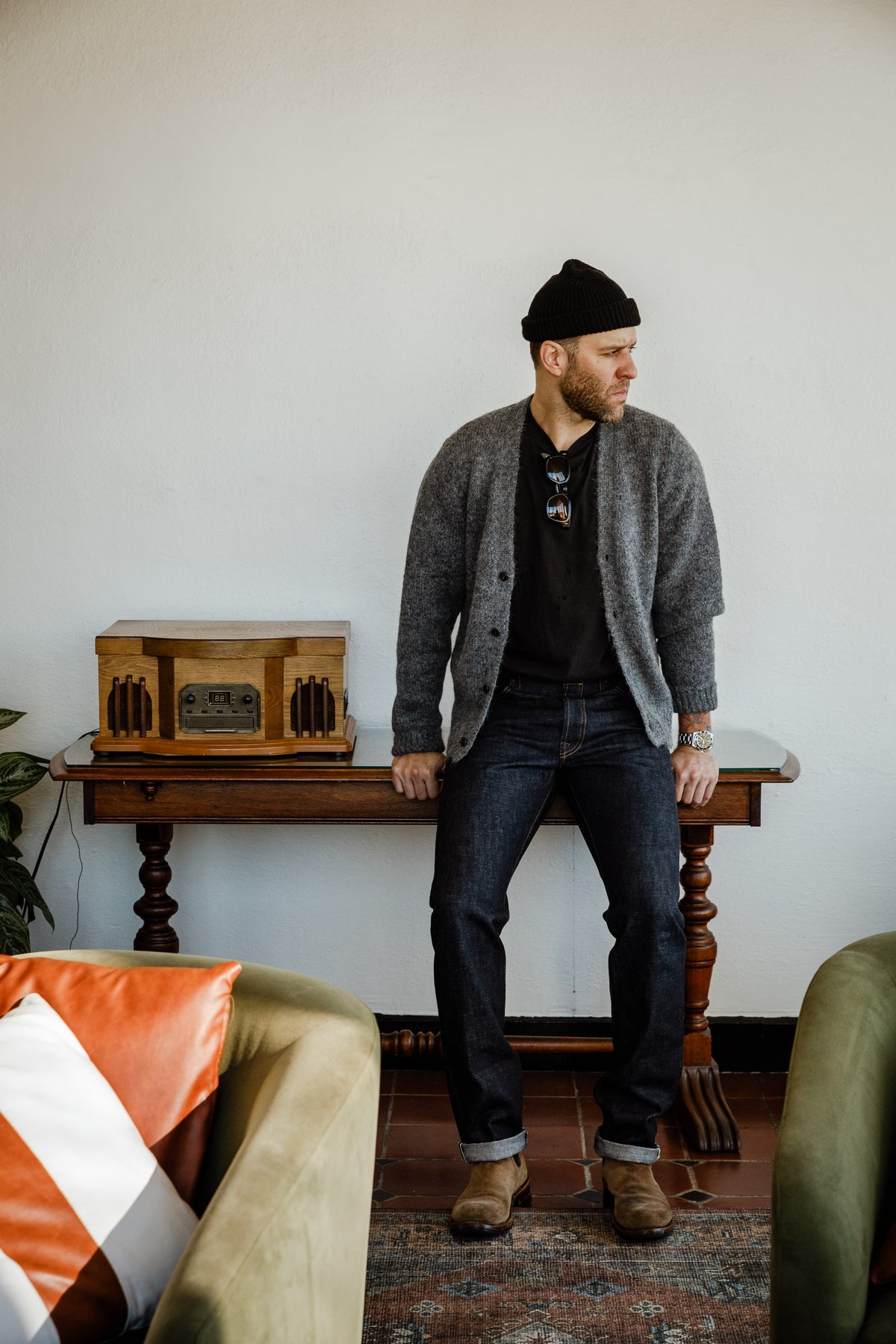 imogene + willie - The Cotton Project Tee - Faded Black