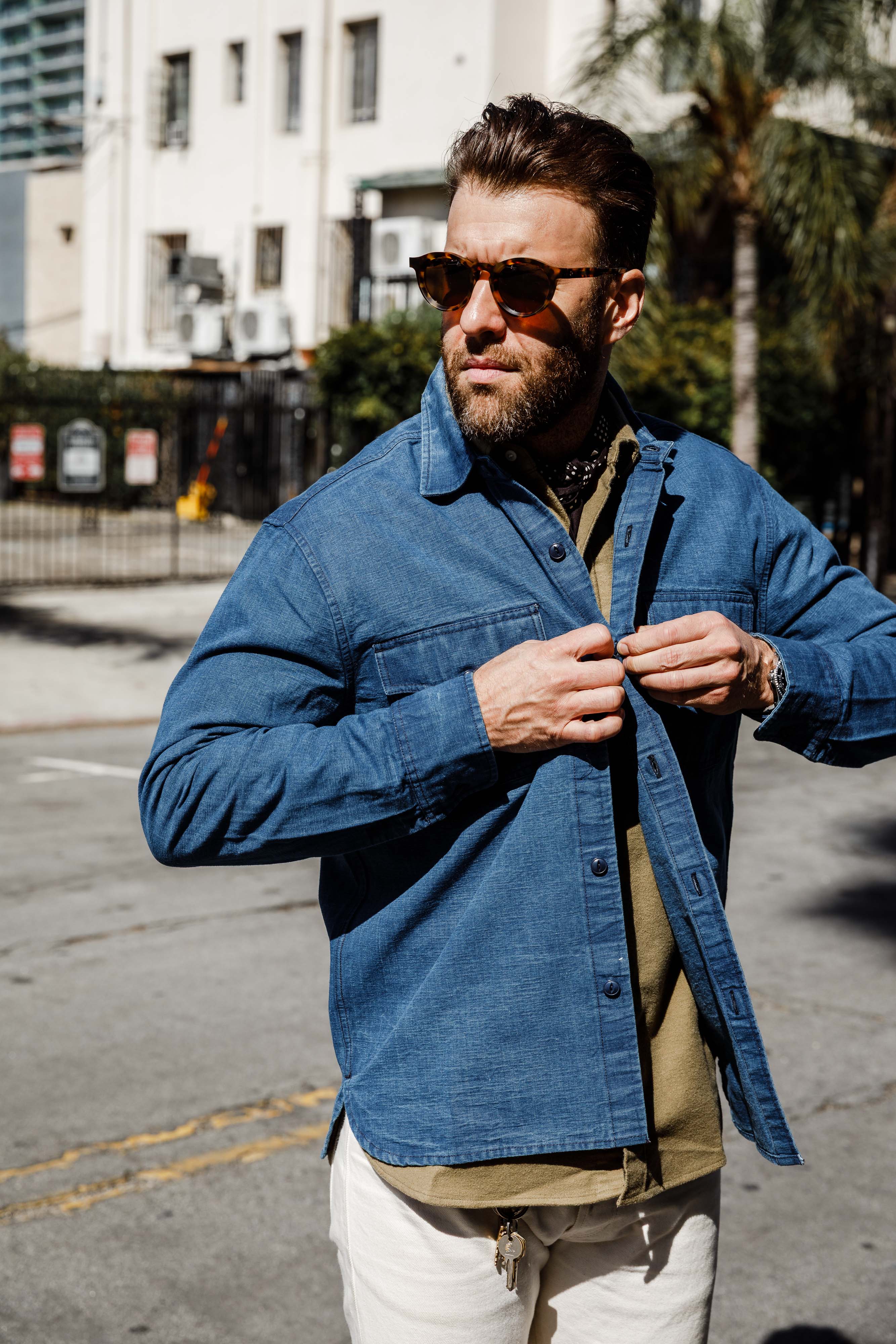 3sixteen - USN Overshirt - Stonewashed Indigo Canvas