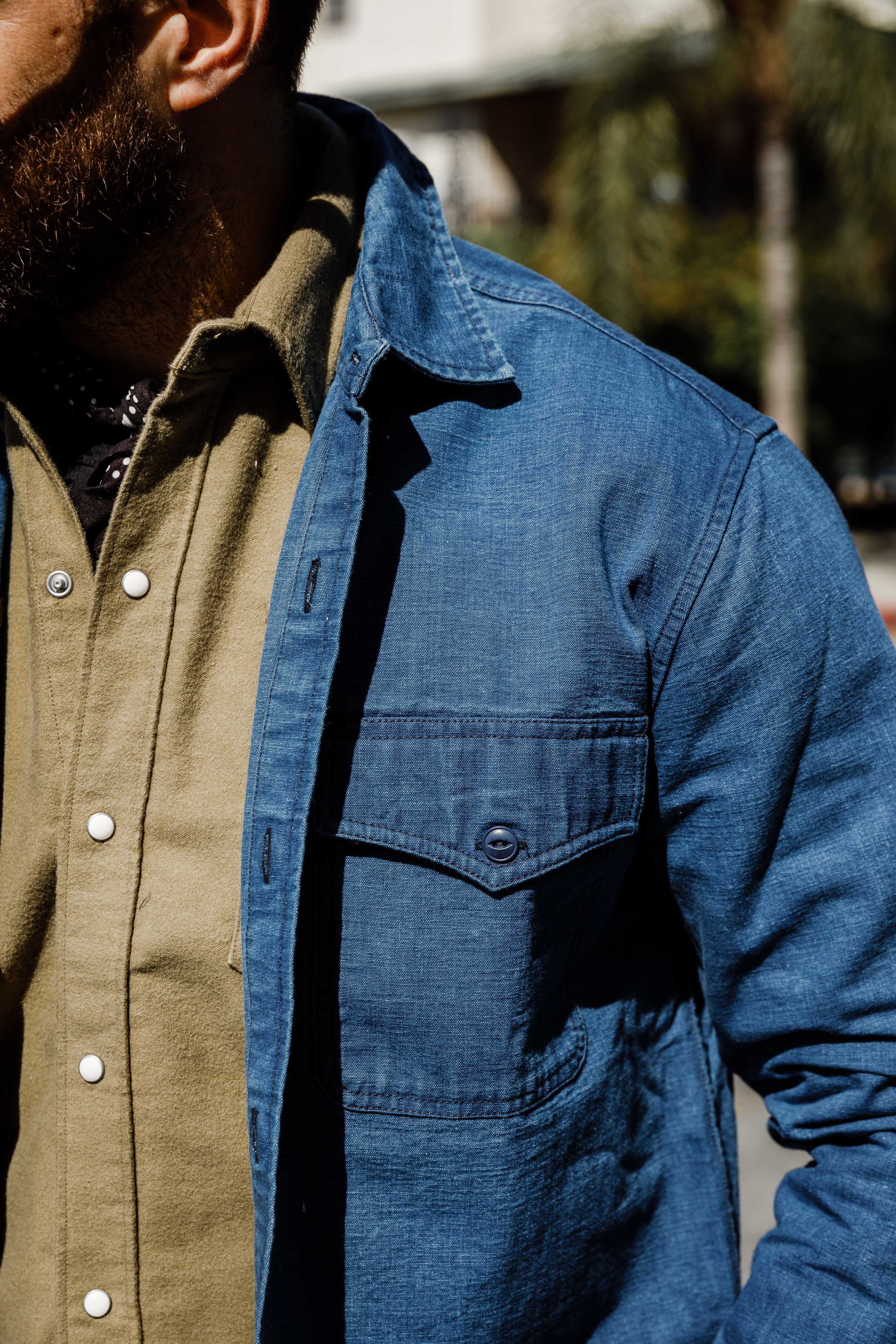 3sixteen - USN Overshirt - Stonewashed Indigo Canvas