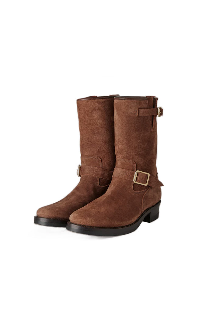 Addict Clothes - Steer Suede Engineer Boot - Brown