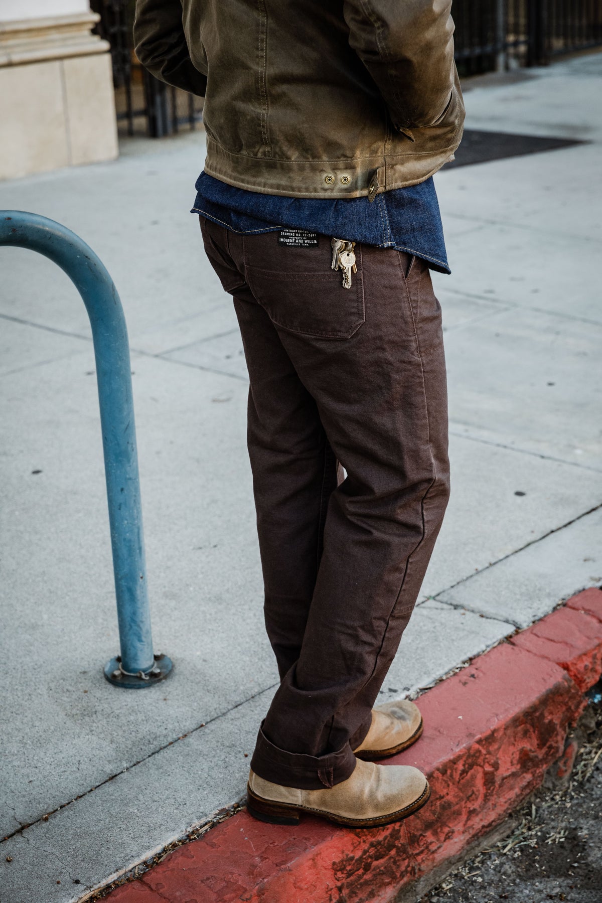 imogene + willie - Hencye Double Knee Pant - Carob