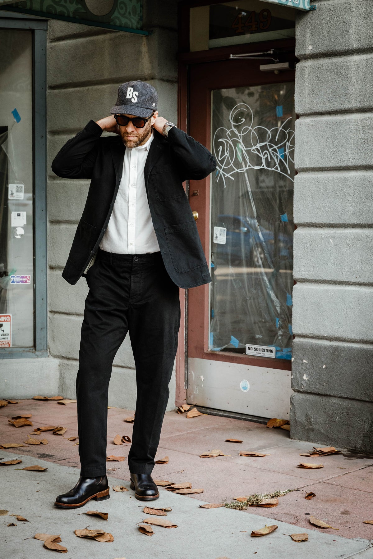 Hansen - Josuf Casual 'Chore' Blazer - Black