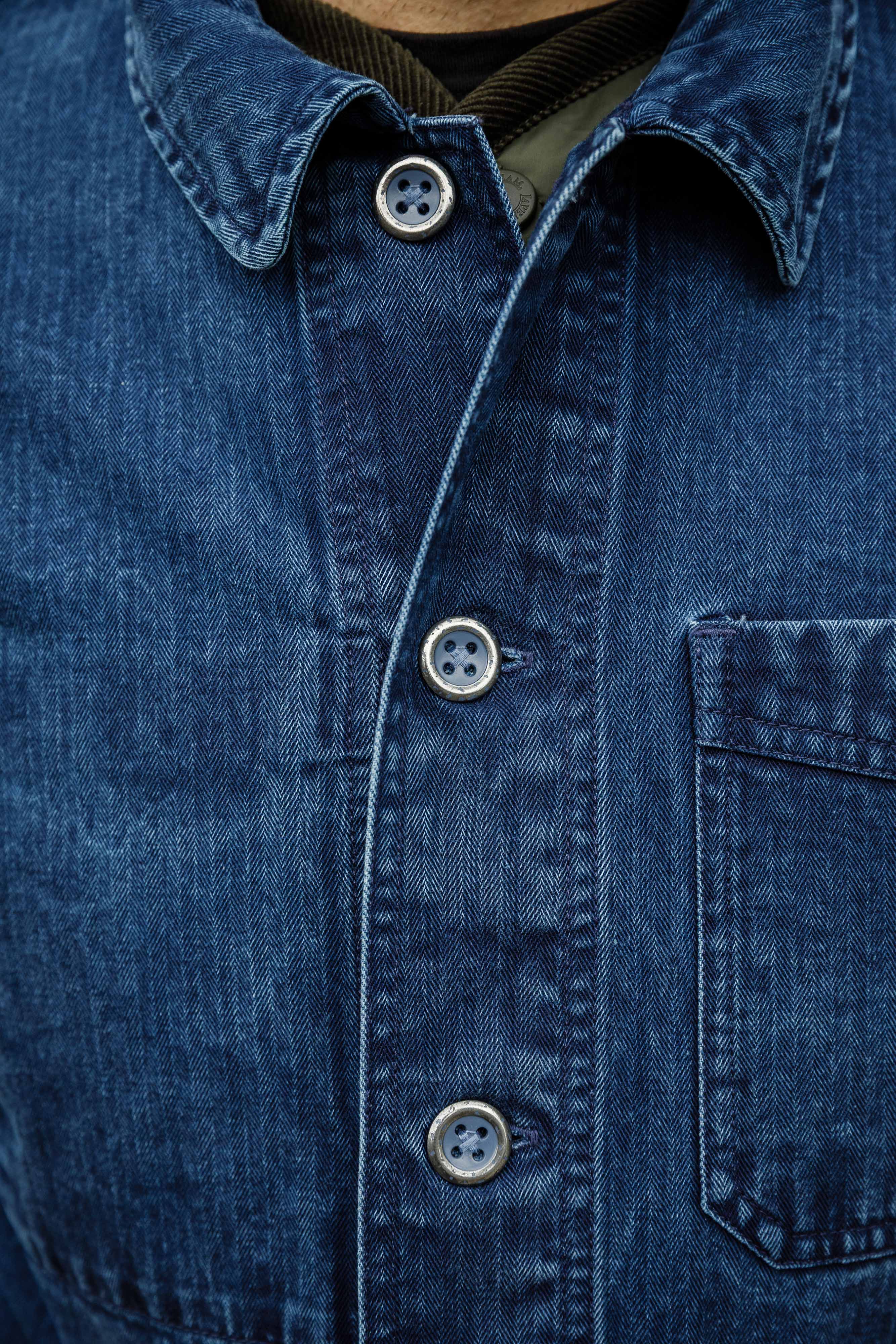 3sixteen - French Work Jacket - Indigo HBT