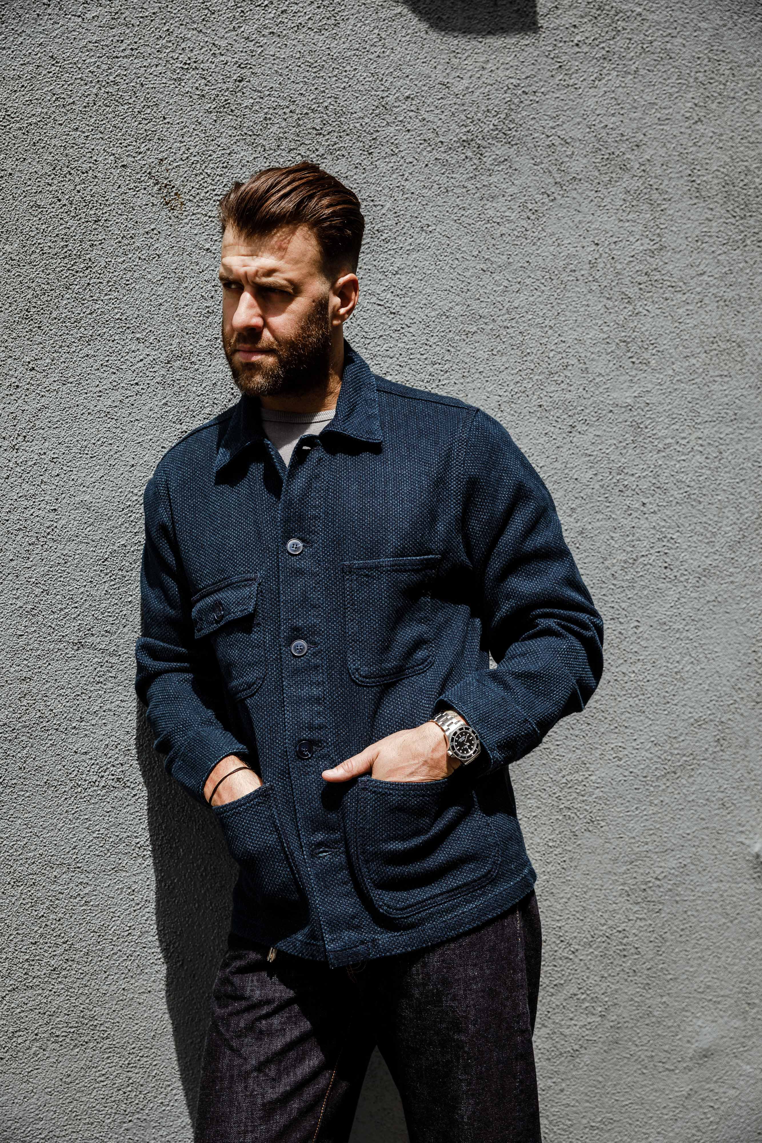 Naked & Famous - Chore Coat - 12.5oz Indigo Sashiko