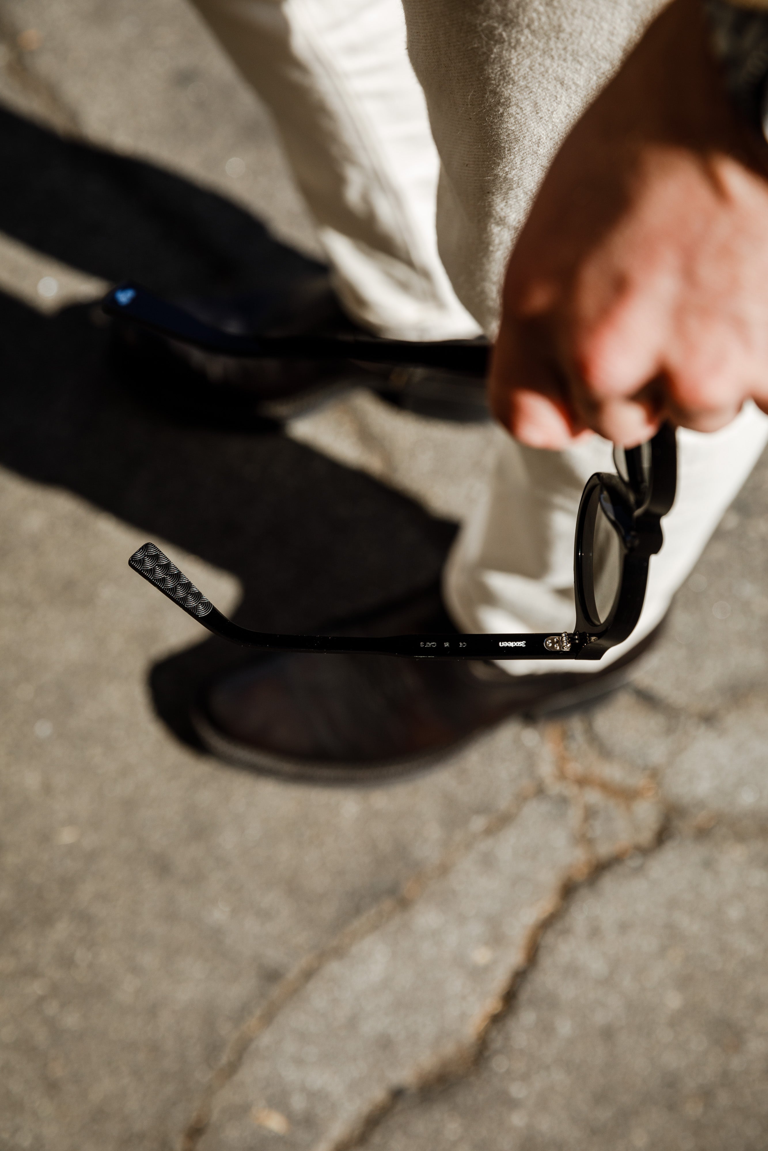 3sixteen - P3 Round - SP-01 Sunglasses - Black/Green
