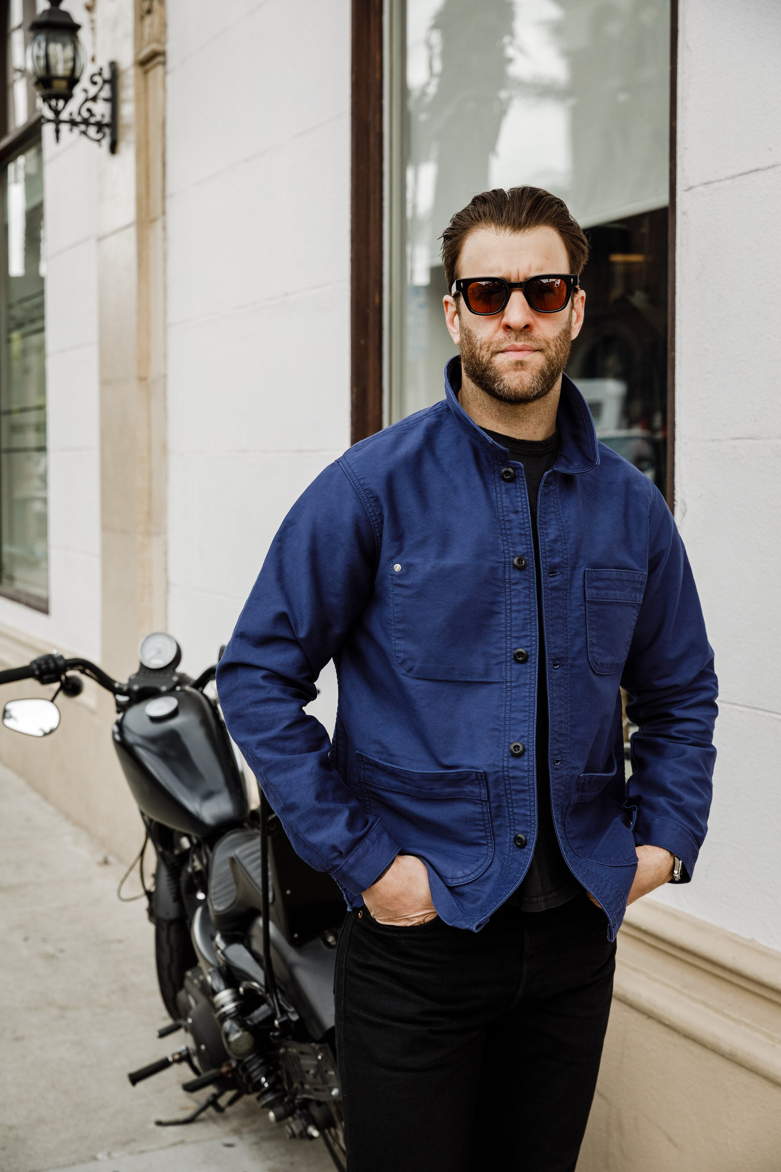 Benzak Denim Developers - BWJ-03 French Workwear Jacket - 11oz "Worker Blue" Moleskin