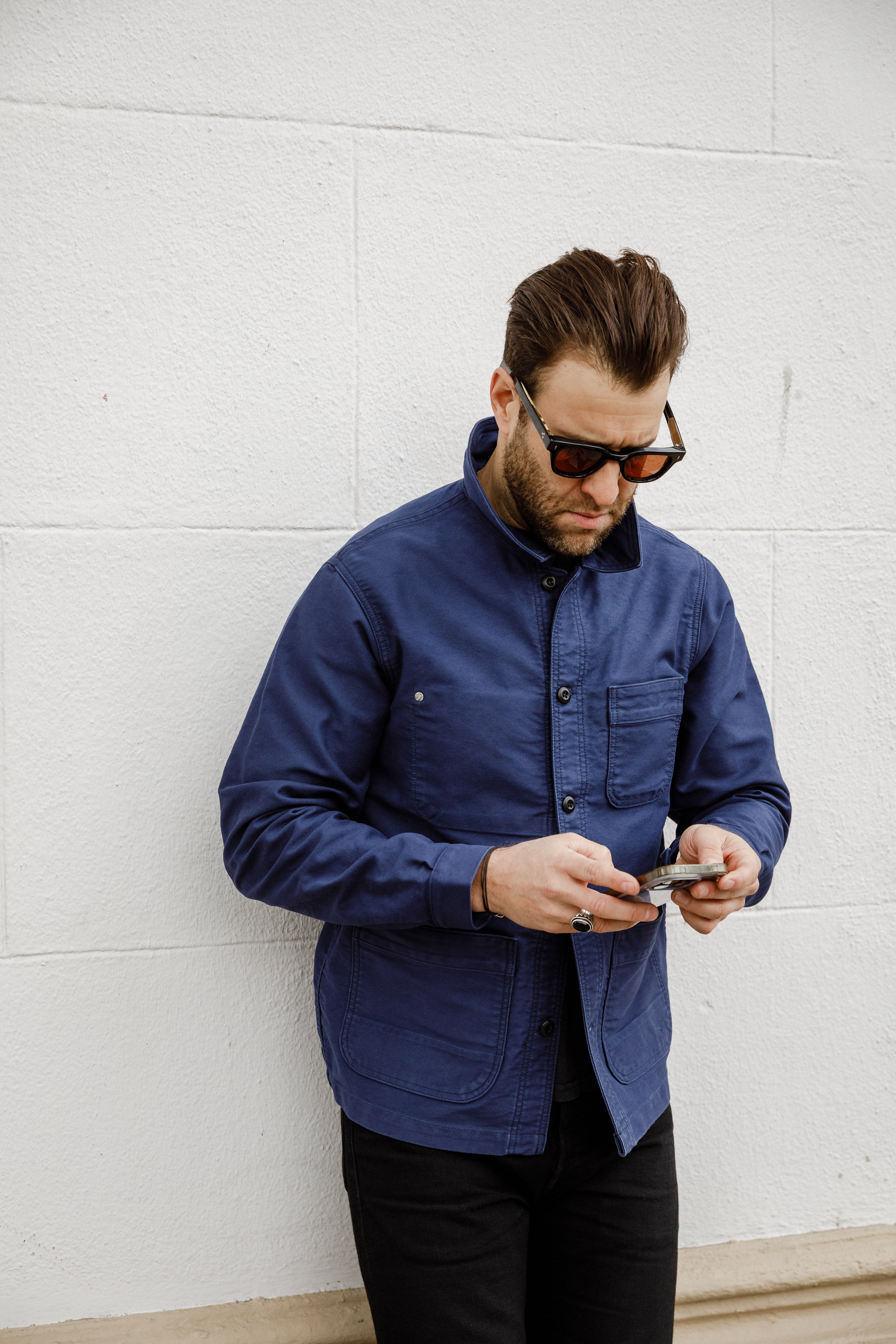 Benzak Denim Developers - BWJ-03 French Workwear Jacket - 11oz "Worker Blue" Moleskin