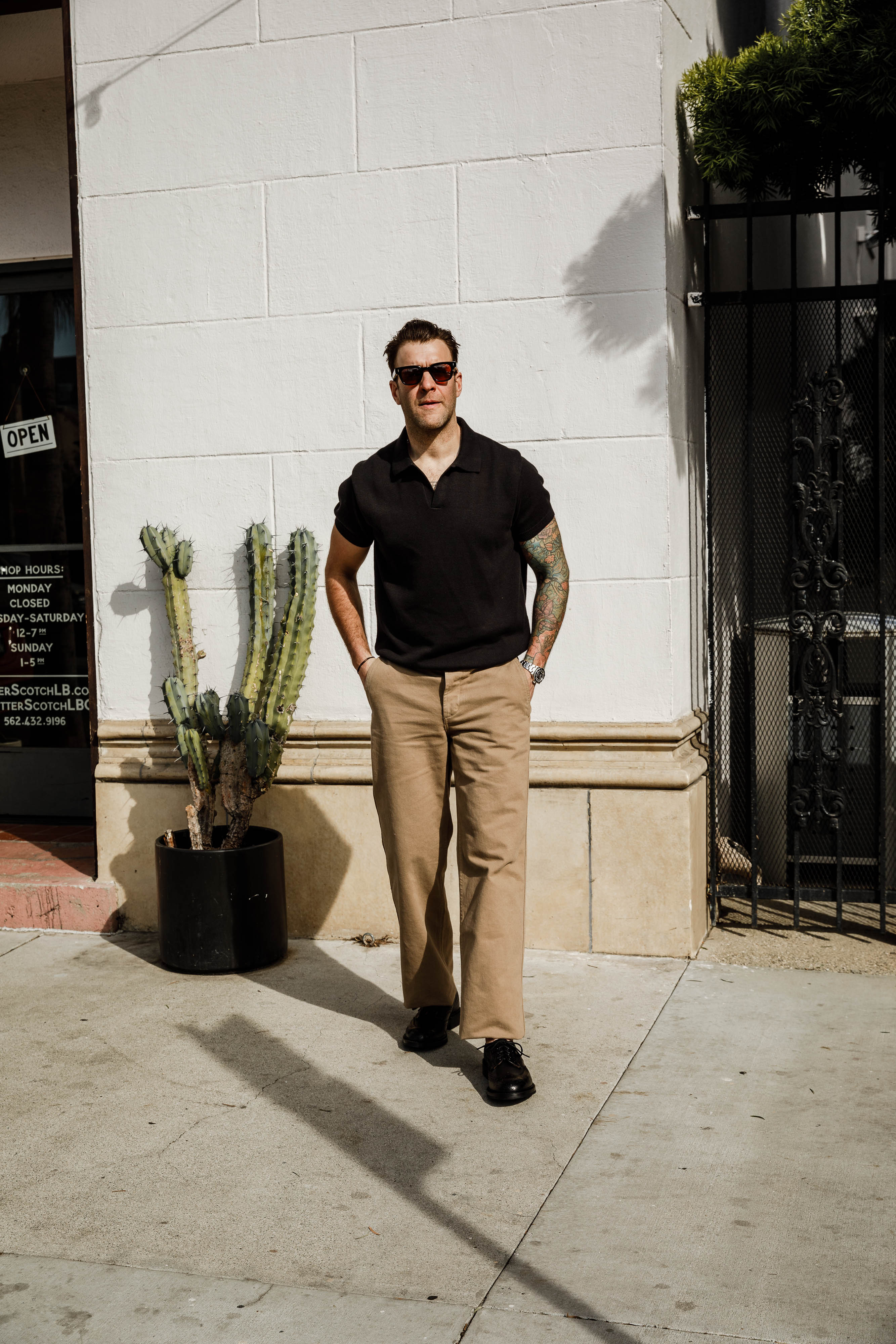 3sixteen - Knit Polo - Black Pima Cotton