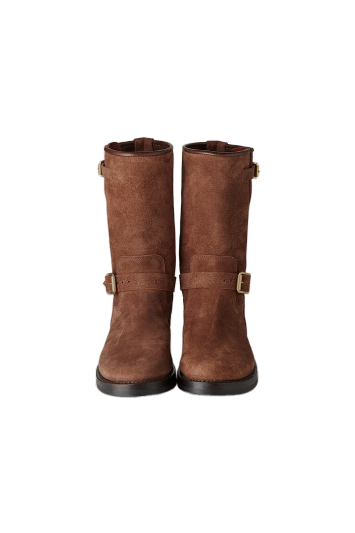 Addict Clothes - Steer Suede Engineer Boot - Brown