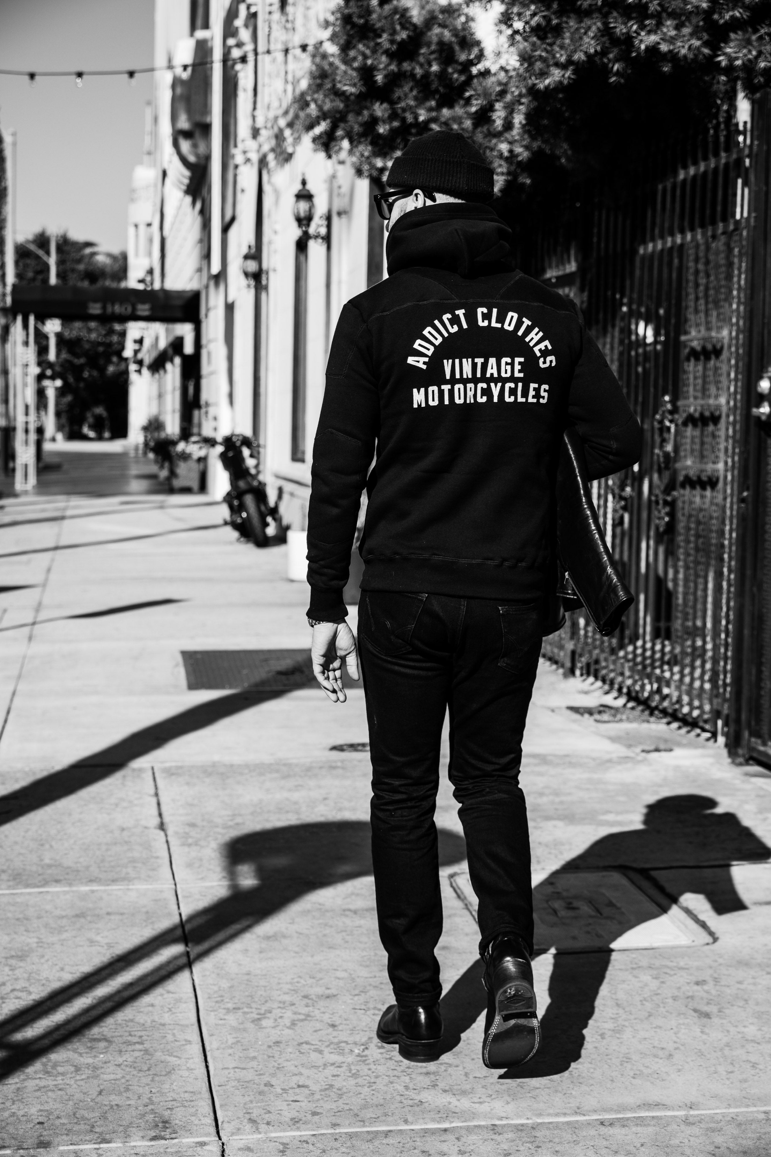 Addict Clothes - Heavy Weight Padded Pullover Hoodie Logo'd - Black