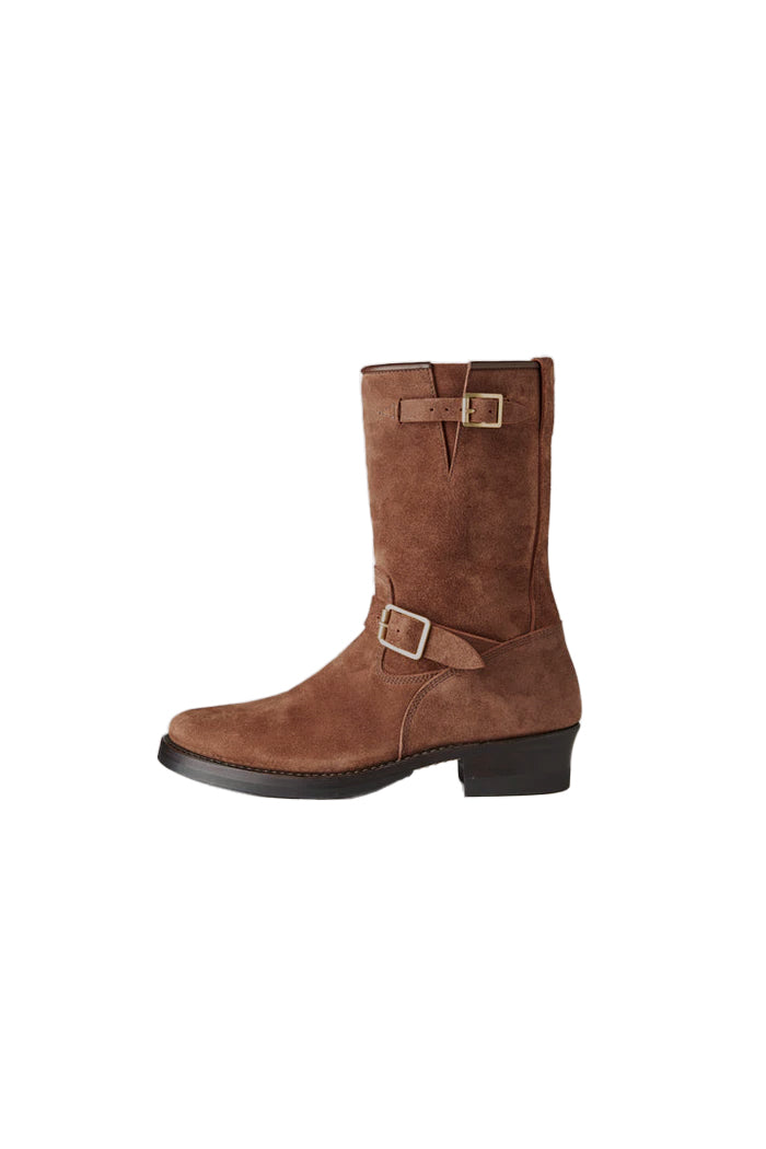 Addict Clothes - Steer Suede Engineer Boot - Brown