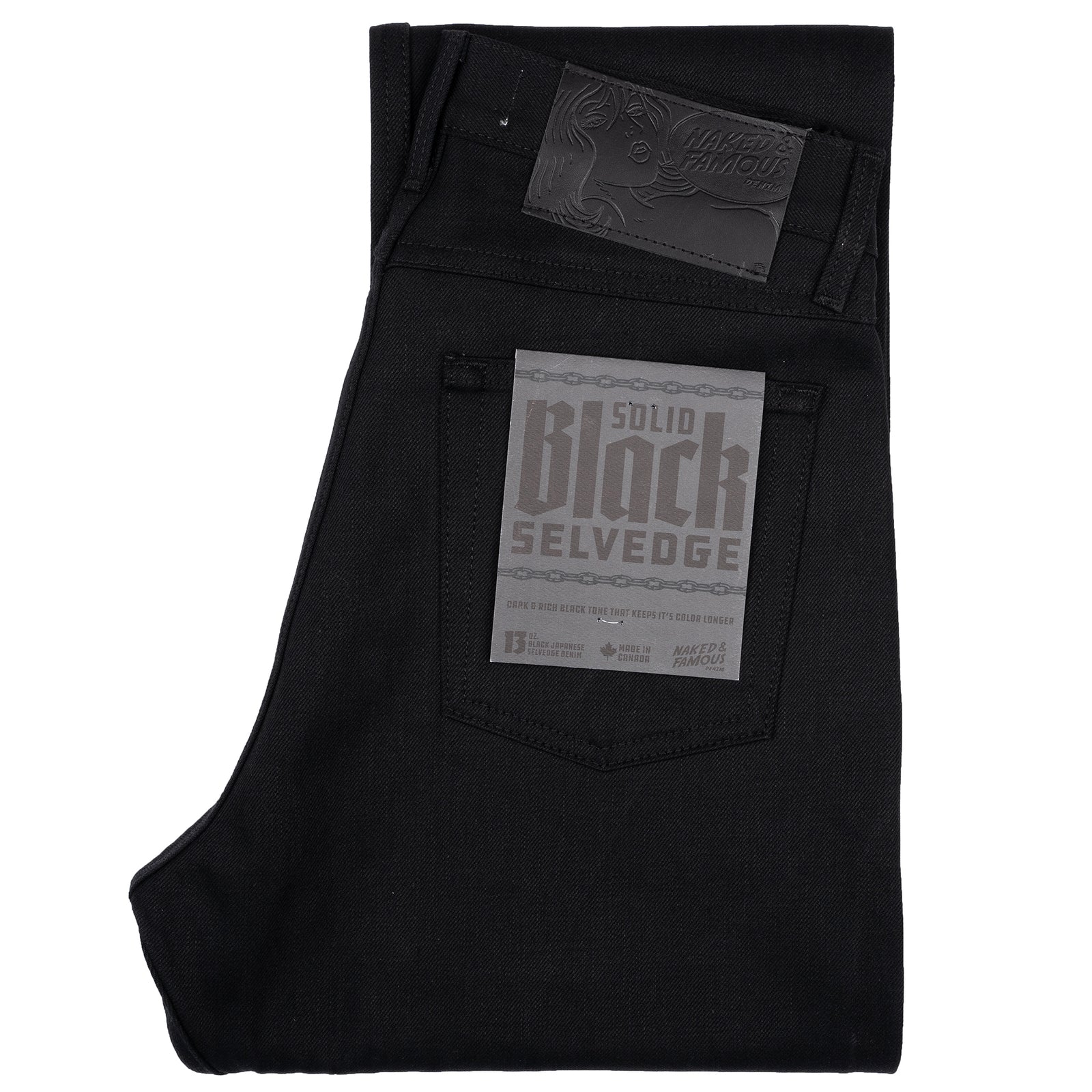 Naked & Famous - True Guy - Solid Black Selvedge