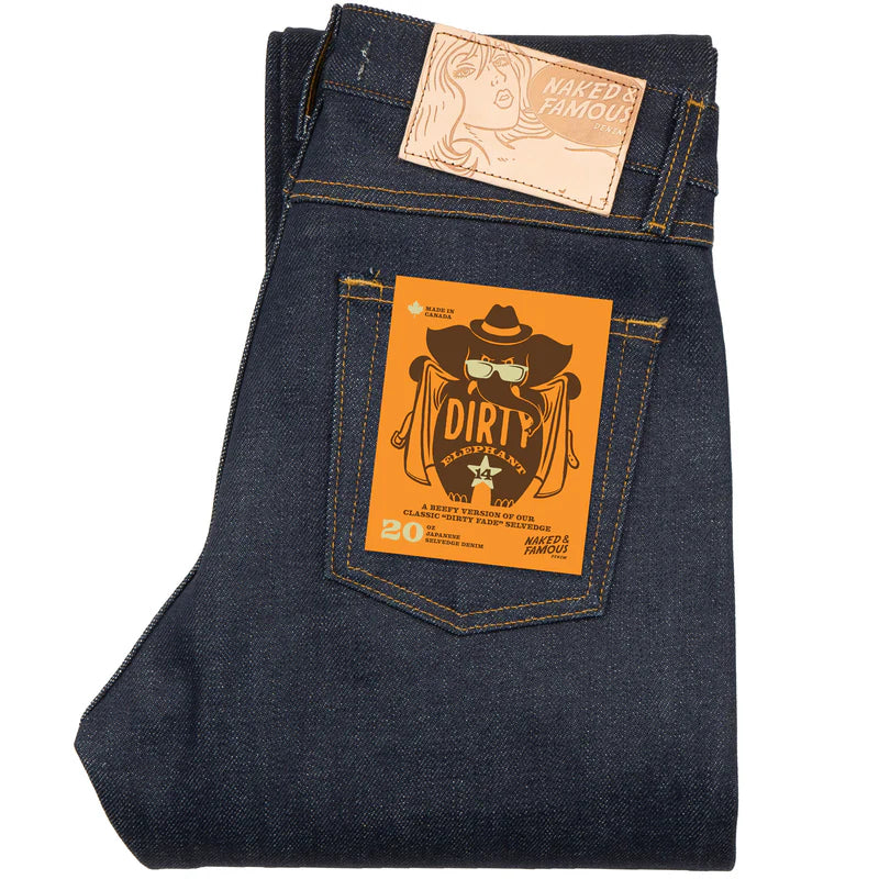 Naked & Famous - Weird Guy - Elephant 14 - 20oz Dirty Elephant Selvedg