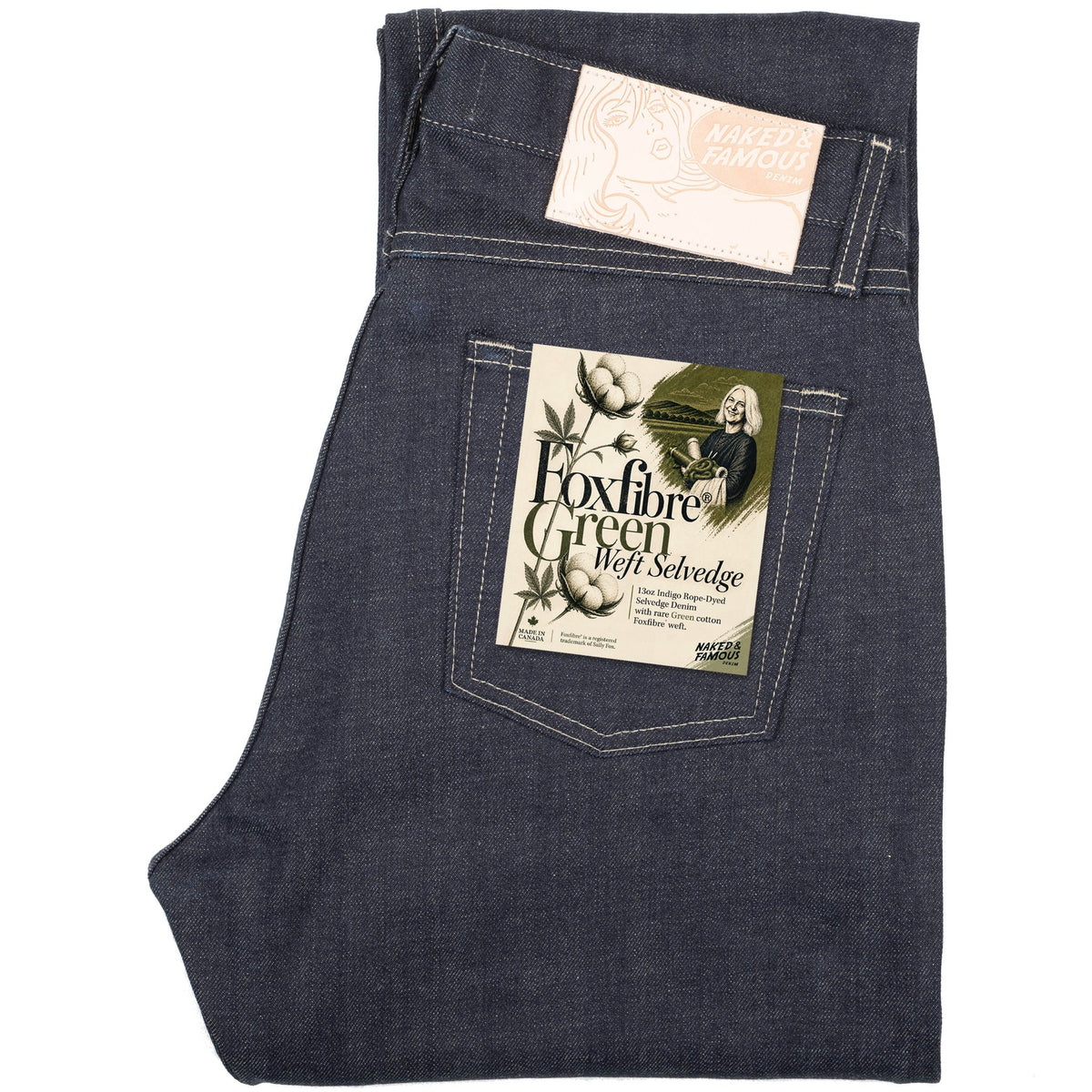 Naked & Famous - True Guy - FoxFibre® Green Weft Selvedge