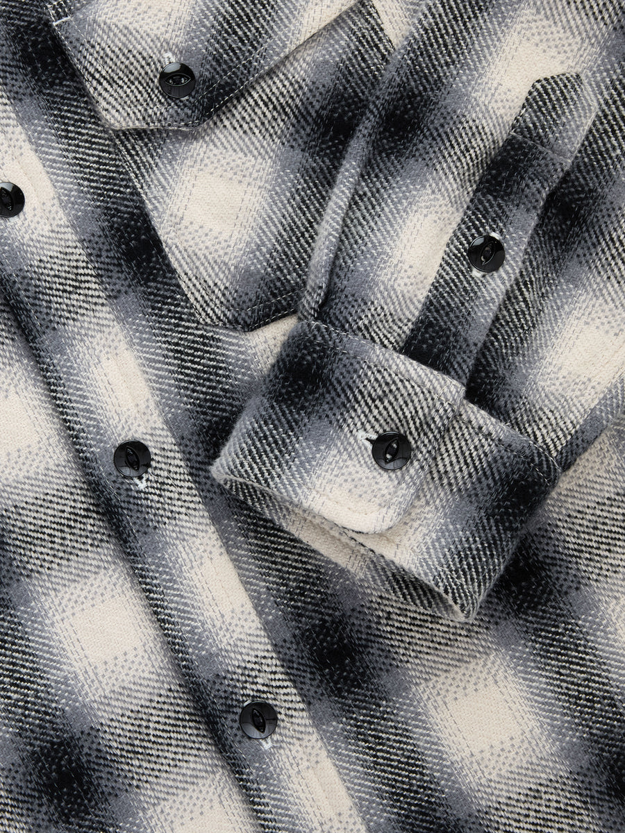 3sixteen - Crosscut Flannel - Cream/Black Plaid