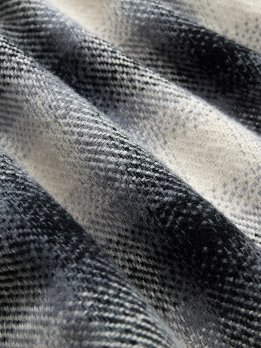 3sixteen - Crosscut Flannel - Cream/Black Plaid