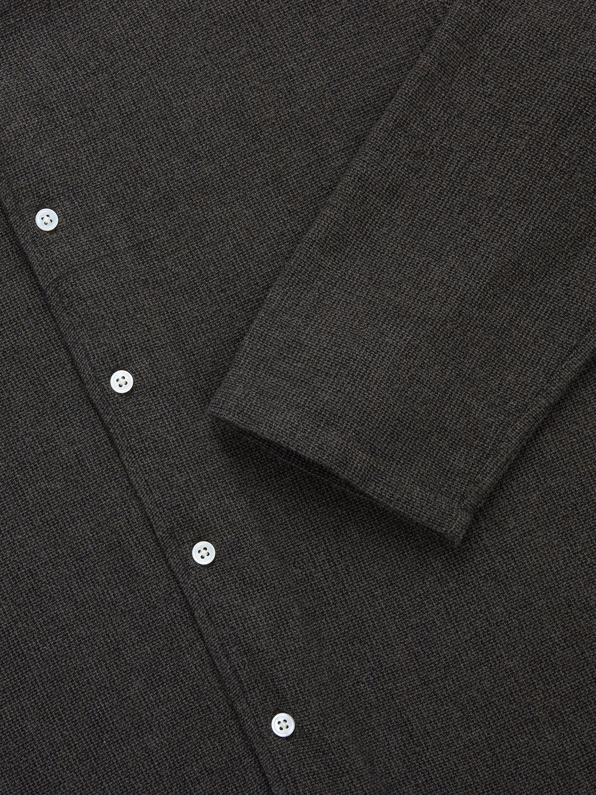 3sixteen - Loop Collar Shirt - Chocolate Marled