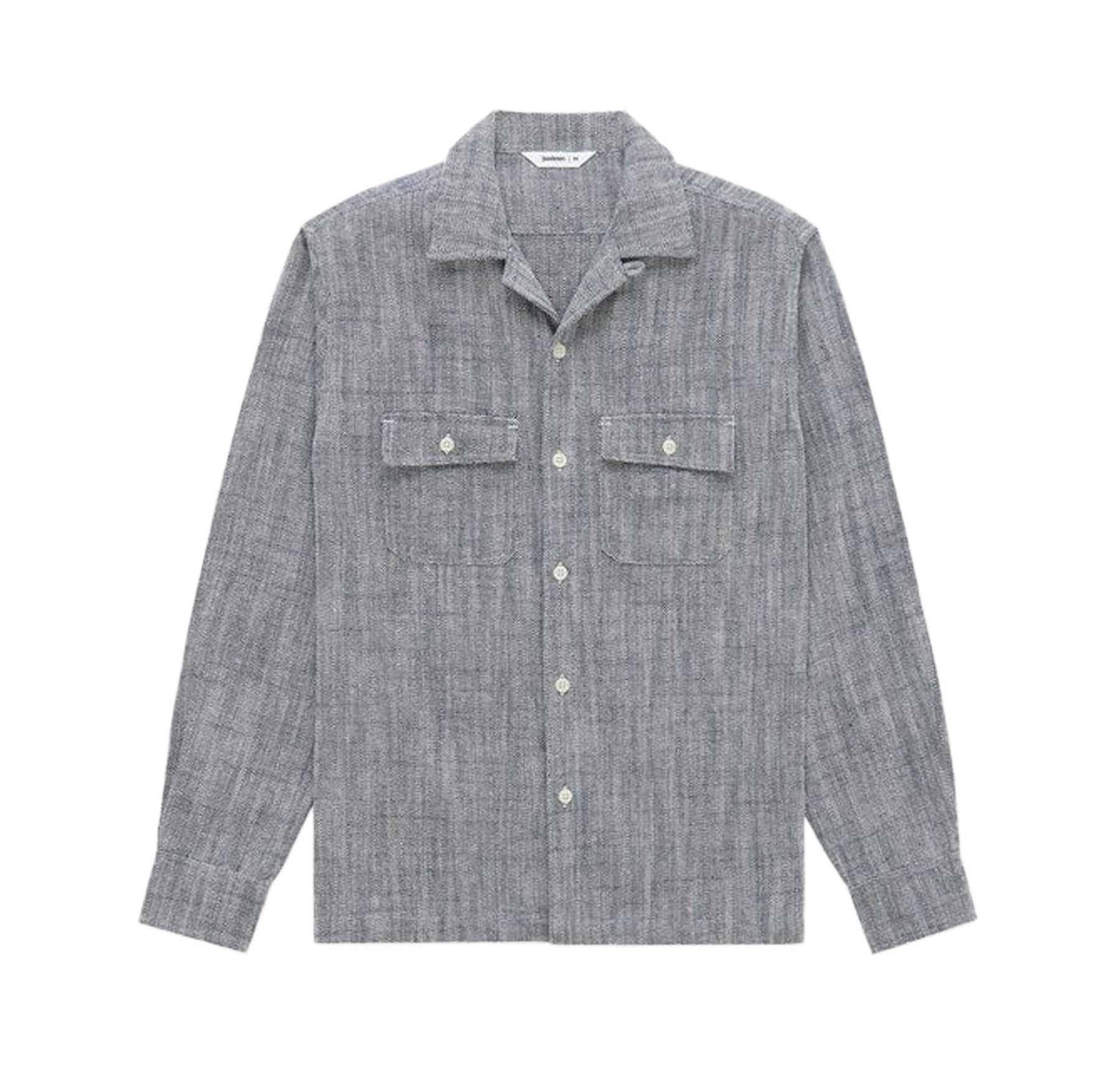 3sixteen Camp Shirt Black Cotton/Linen HBT - Main Image