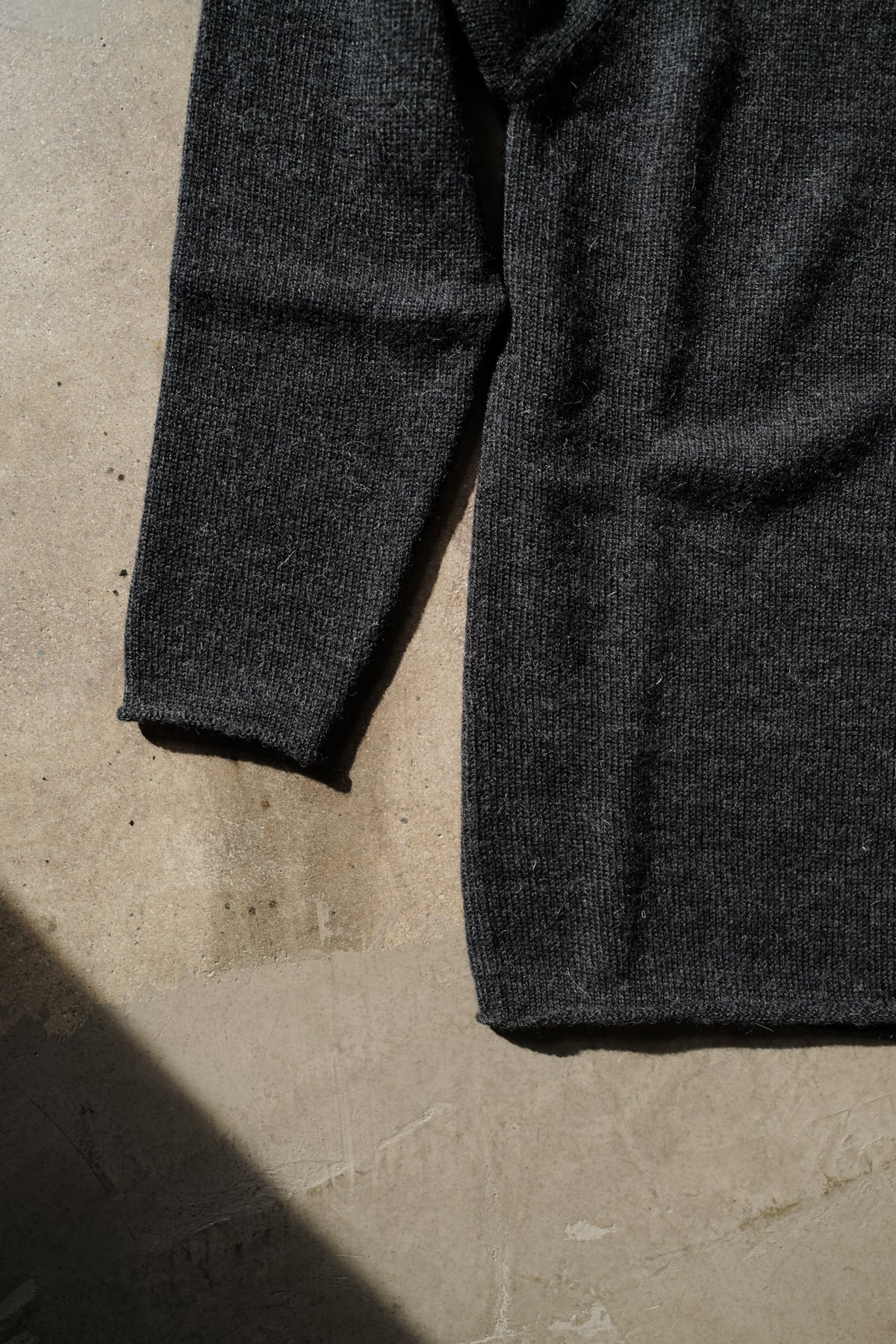 3sixteen - Roll Neck Sweater - Charcoal Alpaca