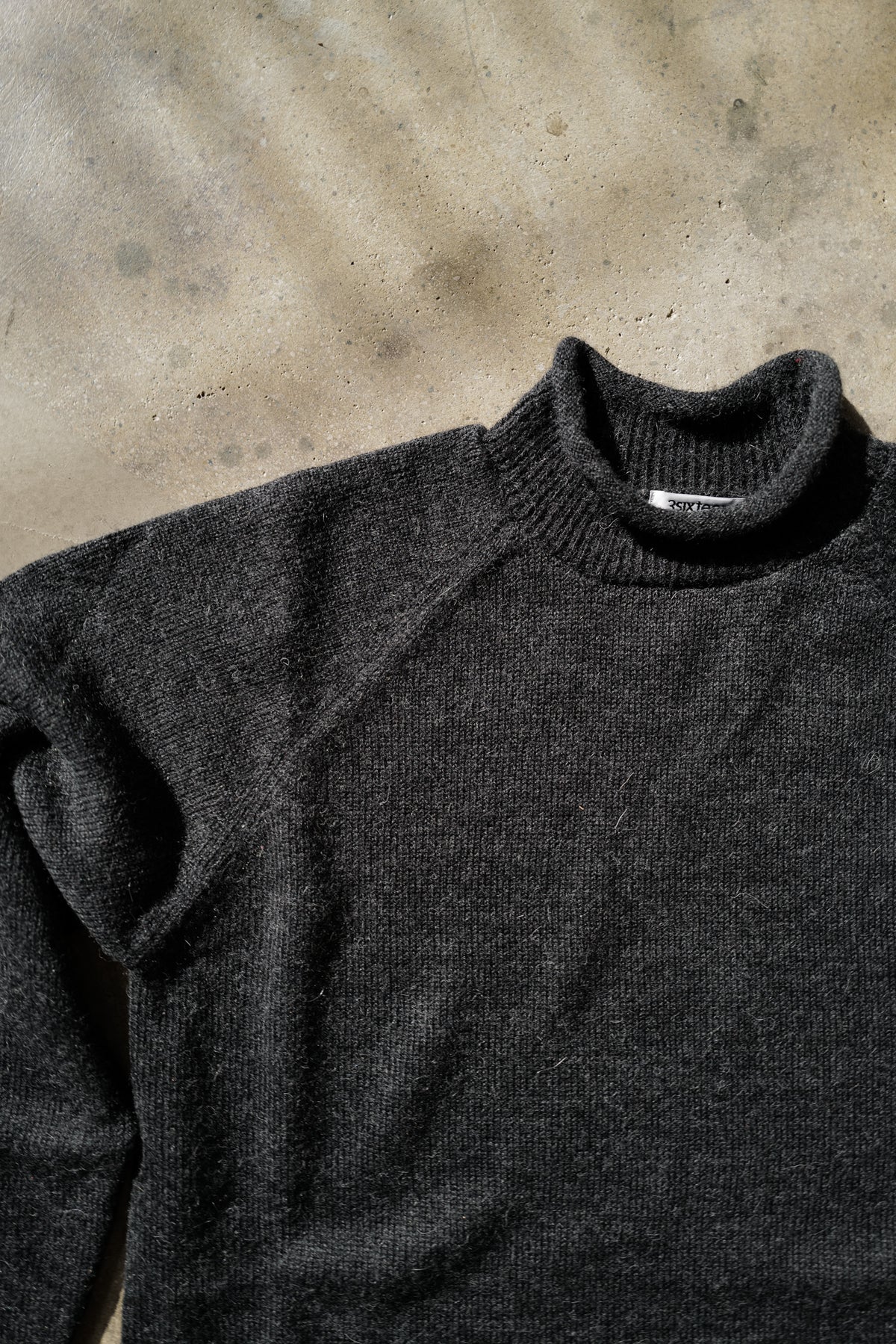 3sixteen - Roll Neck Sweater - Charcoal Alpaca