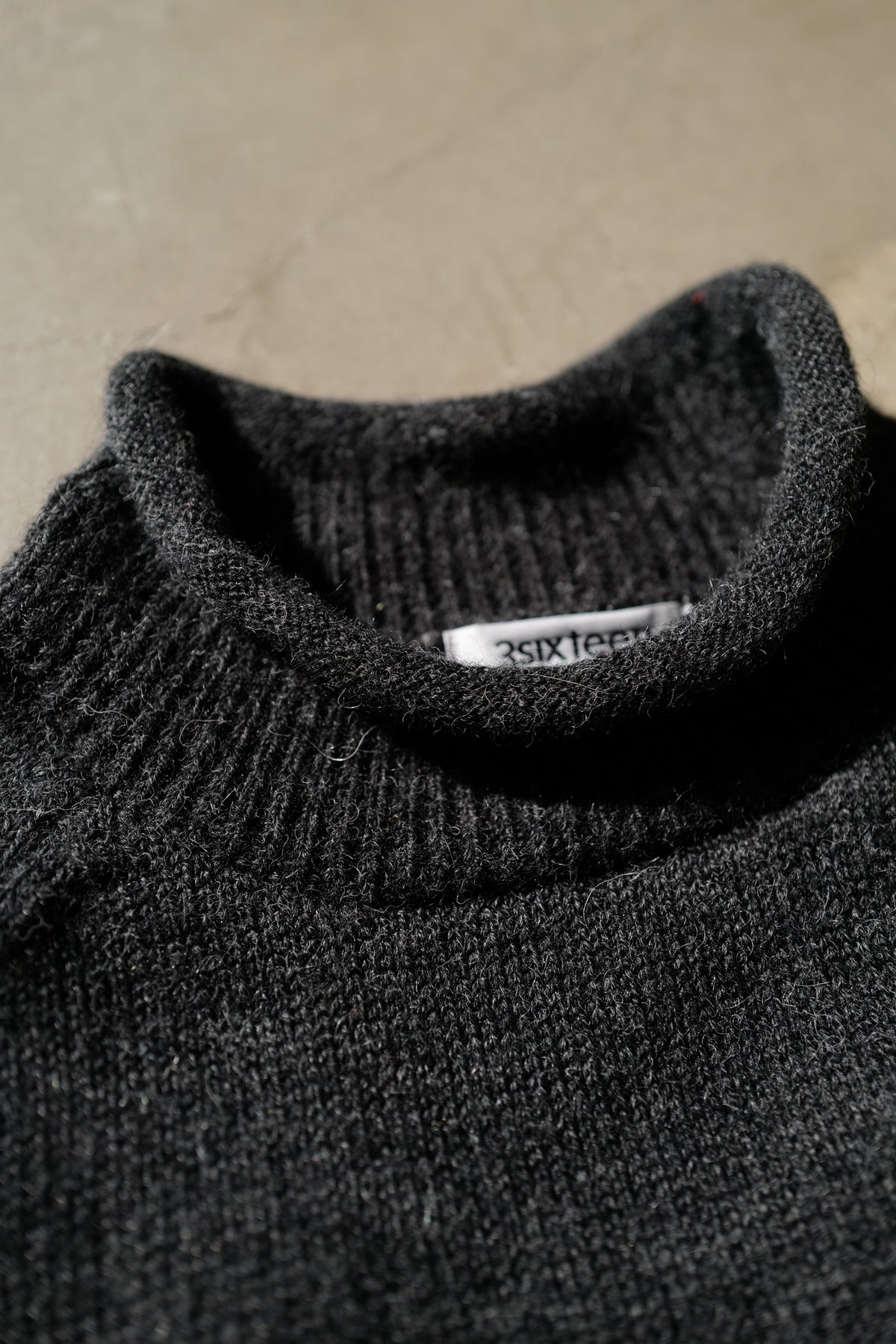 3sixteen - Roll Neck Sweater - Charcoal Alpaca