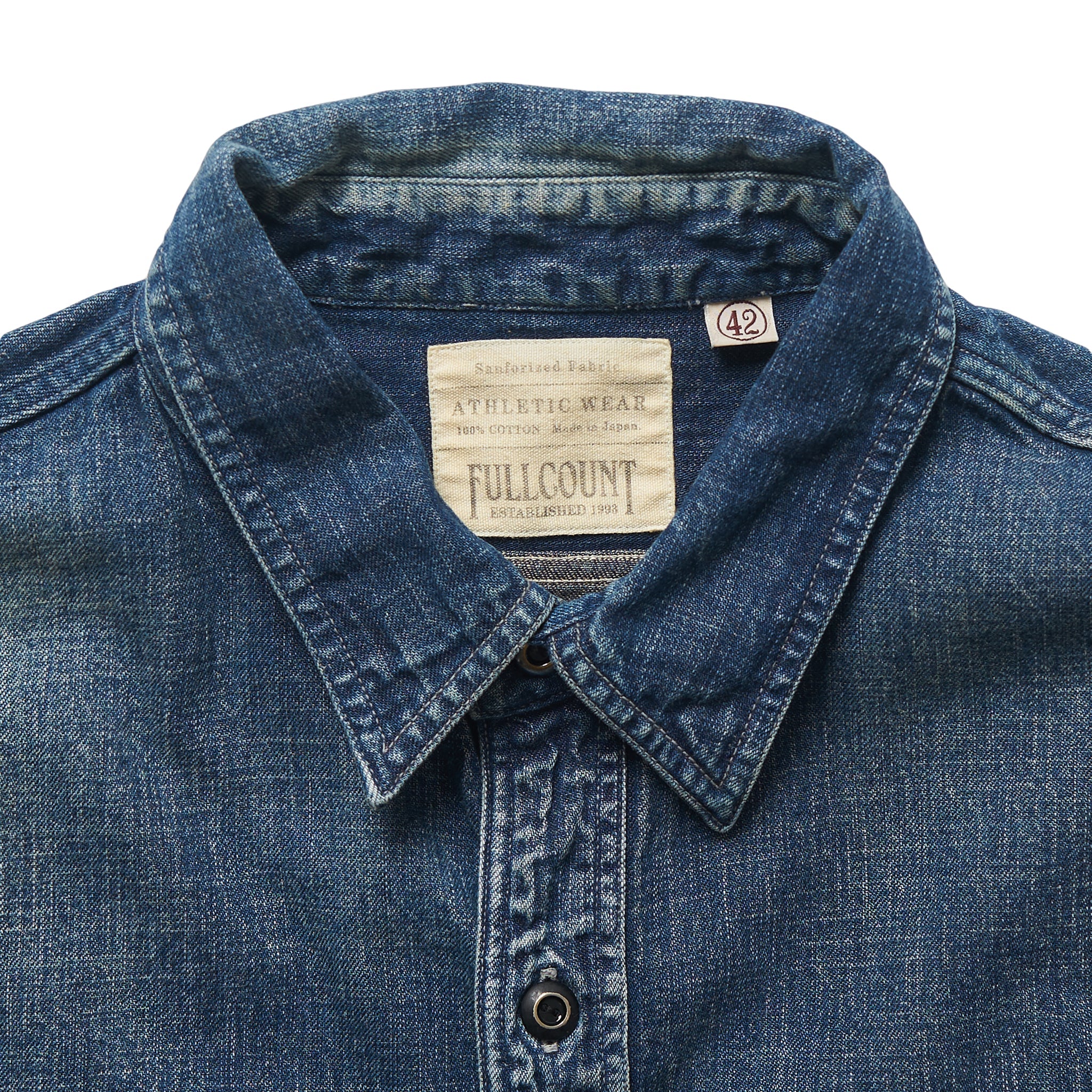 Full Count - 4890HW-19 - 8oz Denim Work Shirt (Hand Washed)