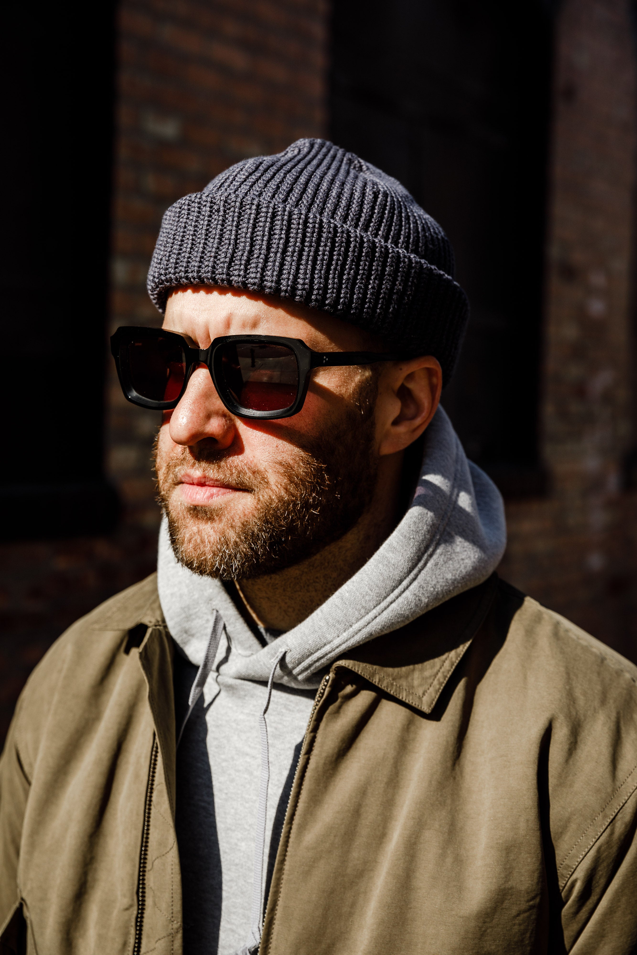 3sixteen - Square - SP-02 Sunglasses - Black / Grey